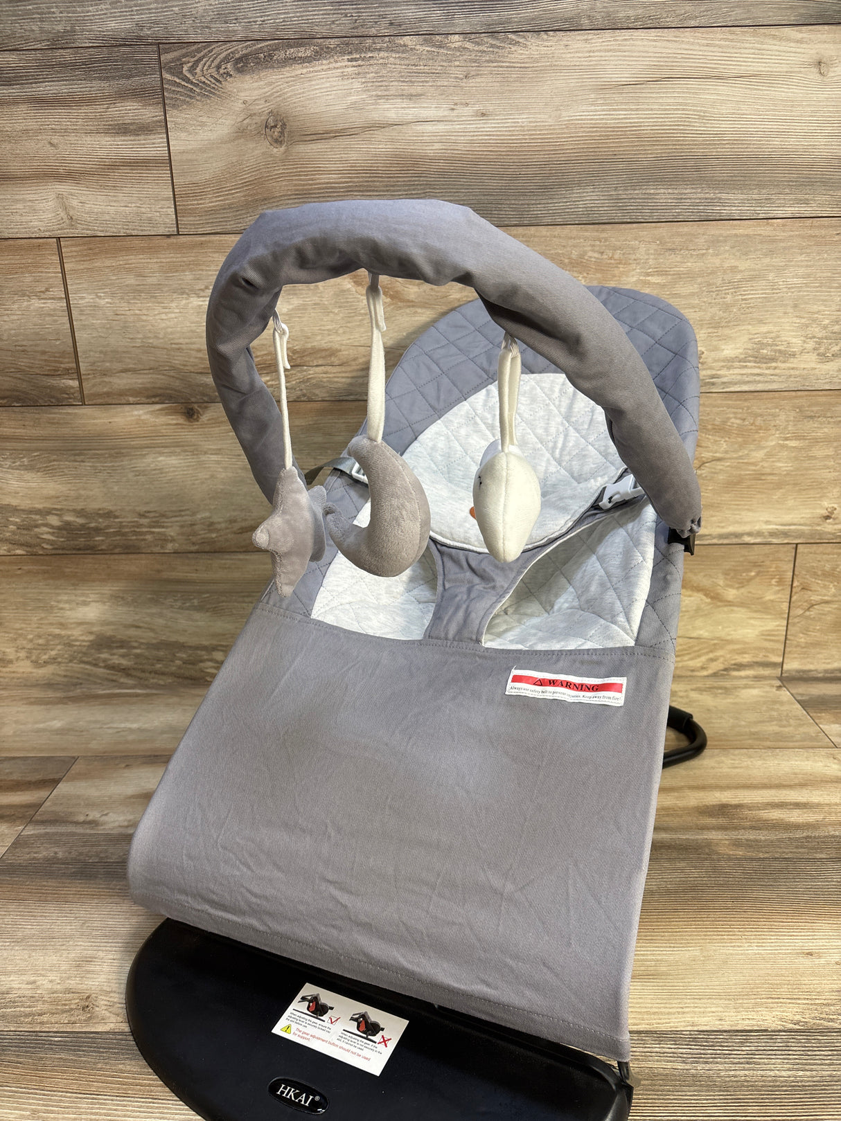 HKAI Portable Baby Bouncer, Grey
