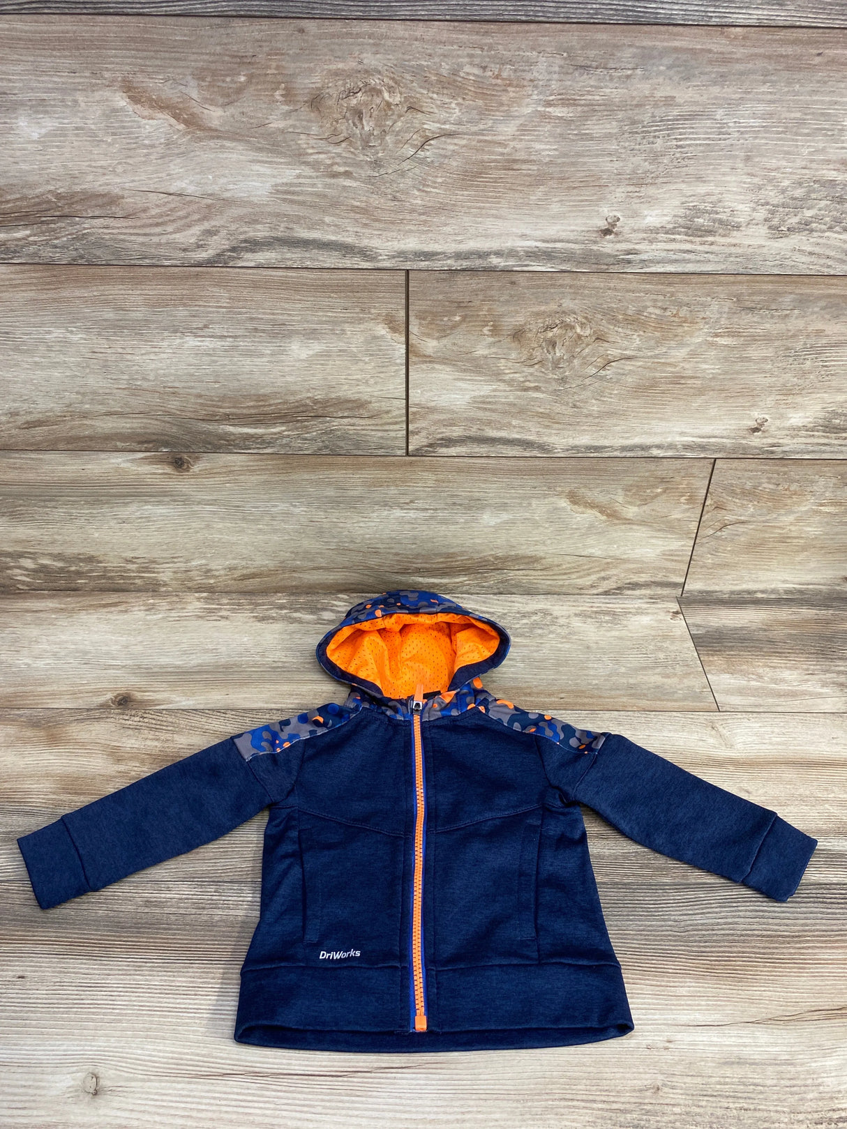 Athletic Works Camo Full Zip Jacket Blue sz 12m