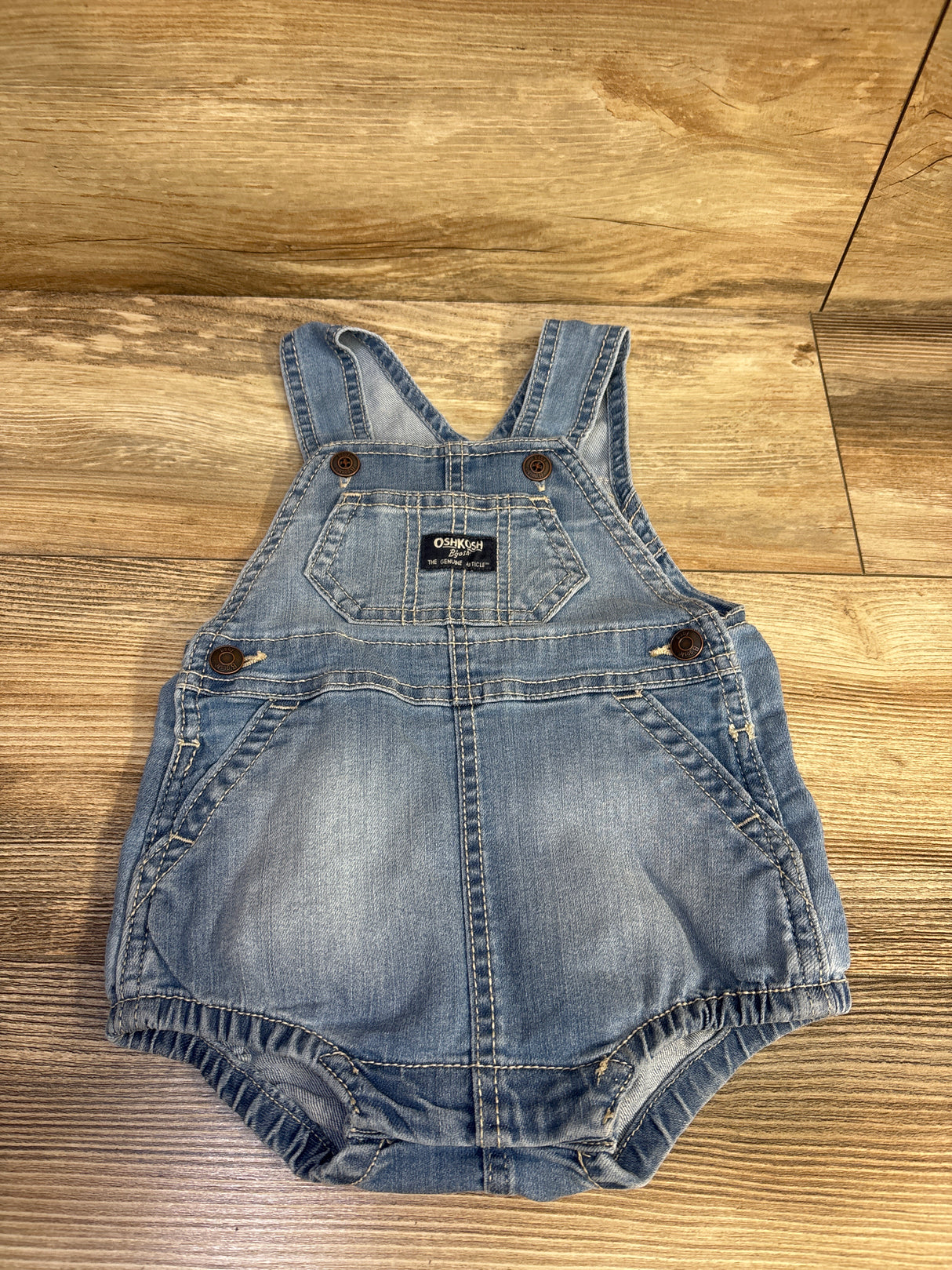 Oshkosh Denim Bubble Shortalls Blue sz 6m