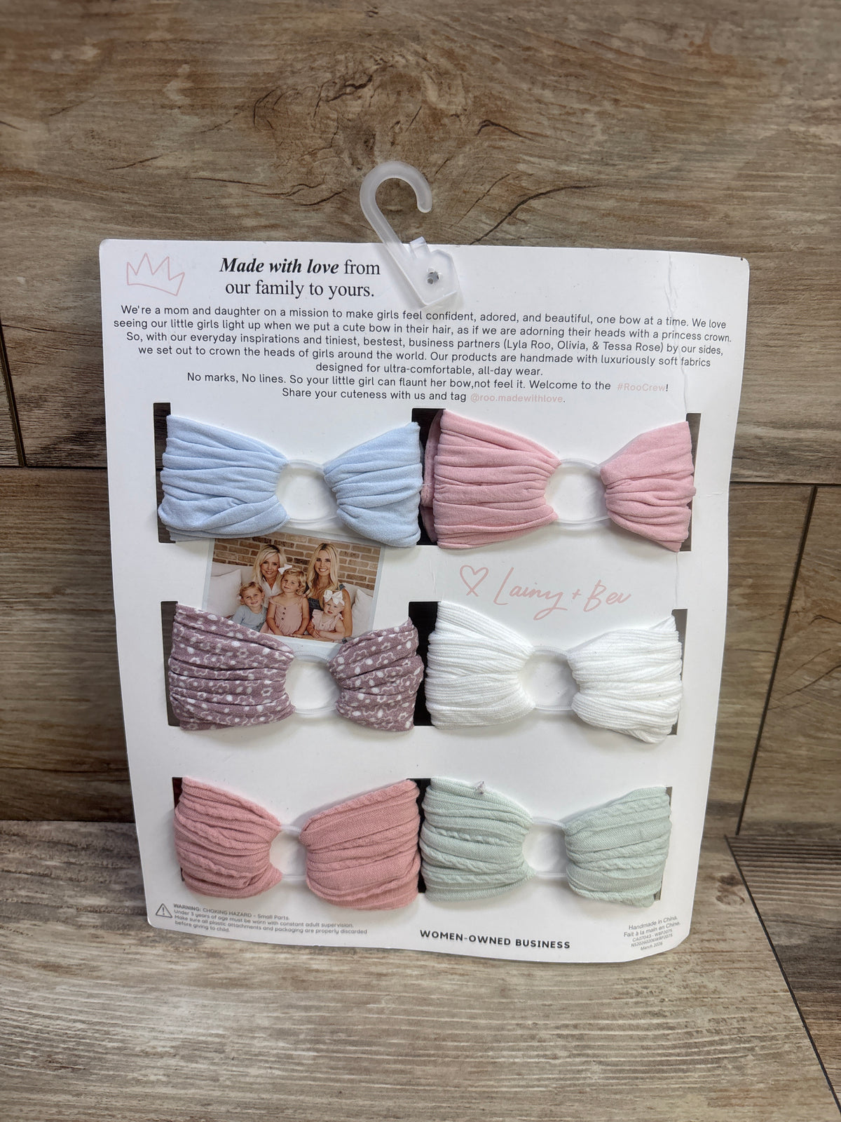 NEW Roo Made with Love 6pk Headbands One Size Fits Most