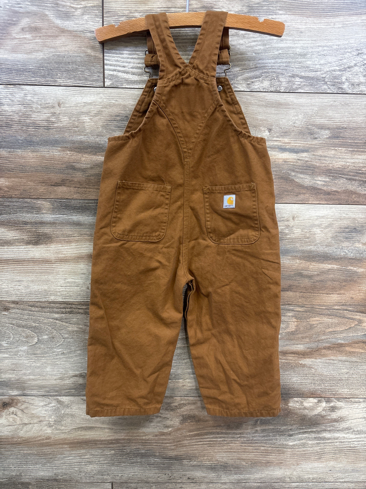 Carhartt Canvas Ruffle Front Overalls in Carhartt Brown sz 18m