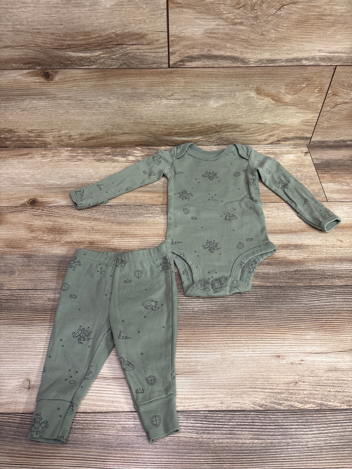 Carter's 2pc Bodysuit & Pants Set Green sz 3m