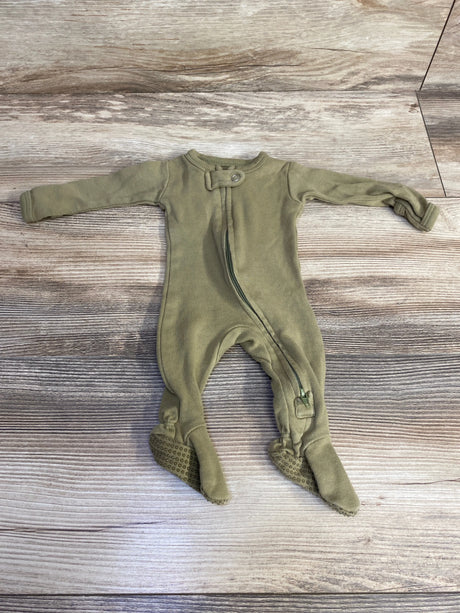 L'ovedbaby Organic 2-Way Zipper Footie in Sage sz Preemie - Me n Mommy To Be