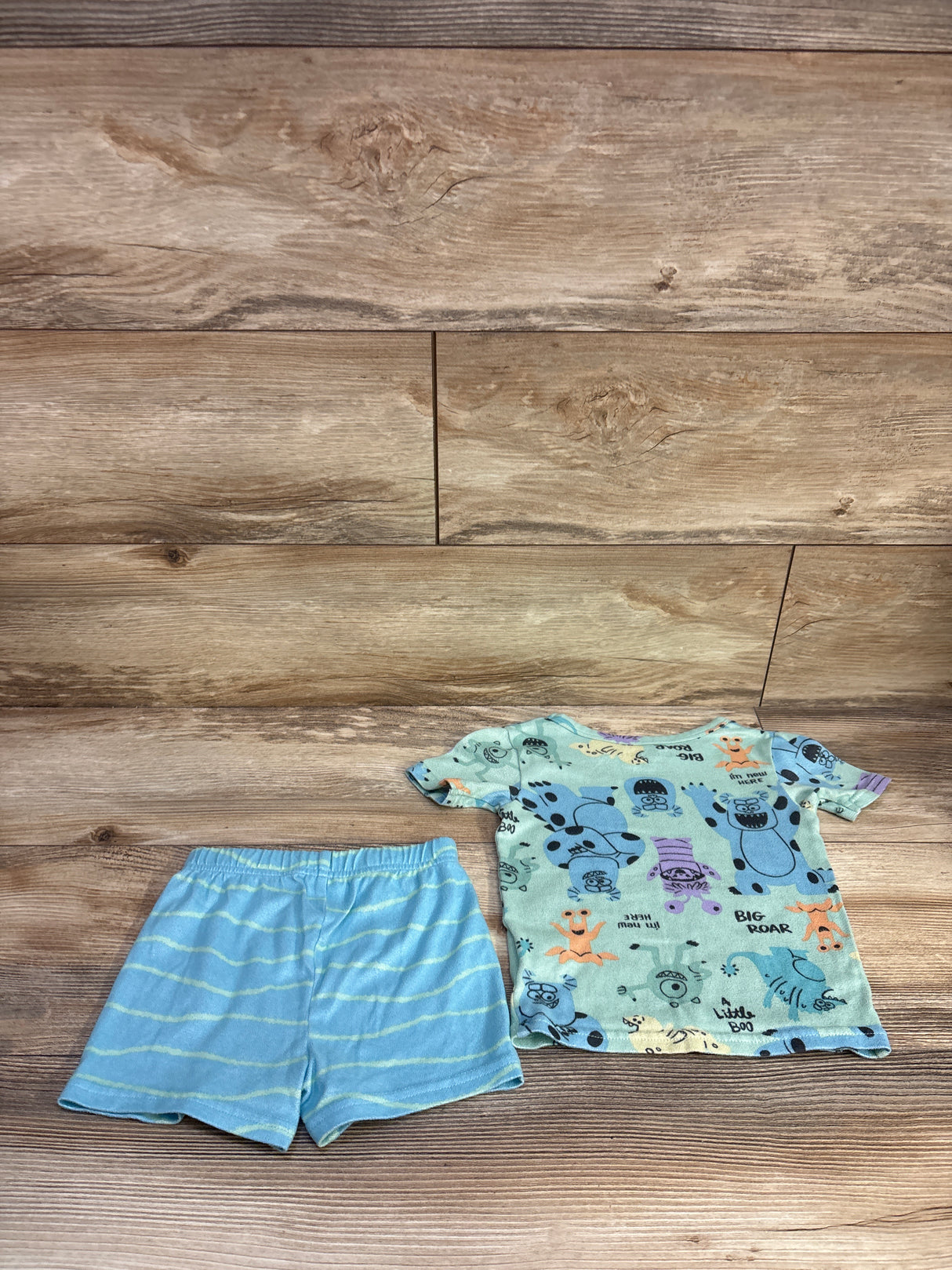 Disney Pixar Monsters Inc 2pc Pajama Set Green sz 5T