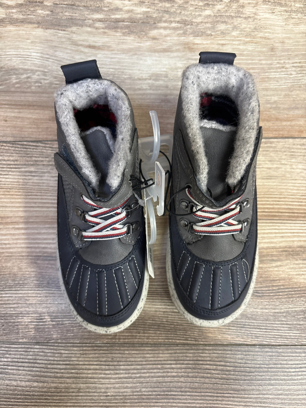 NEW Cat & Jack Greyson Boots, Grey/Navy sz 10c