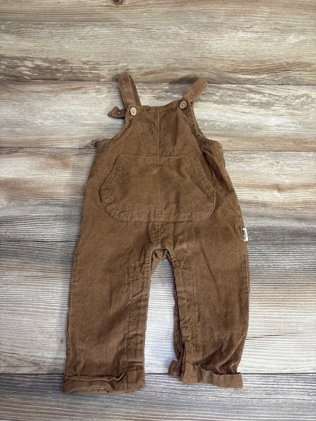 Rabbit + Bear Cord Overalls Brown 12m