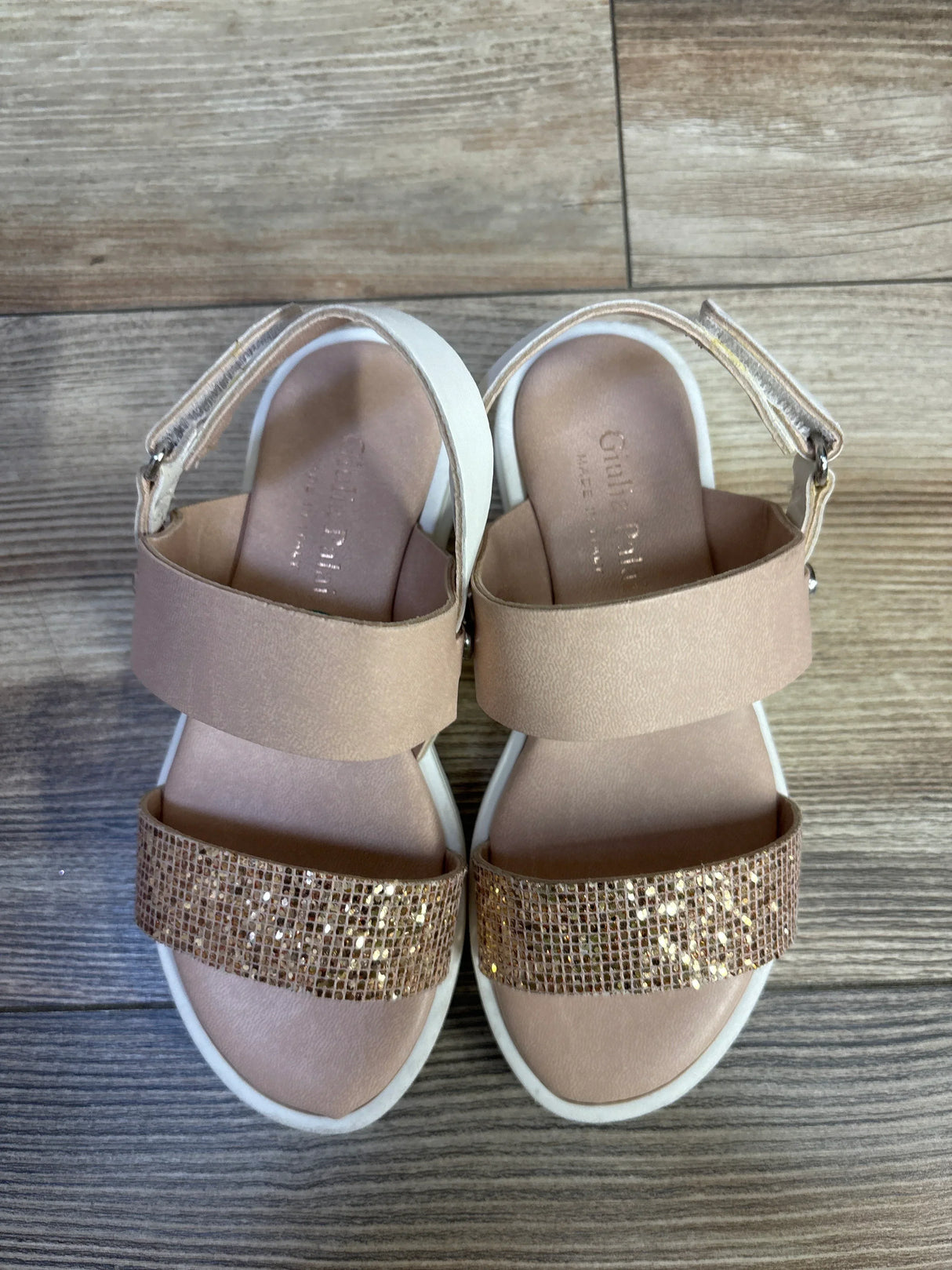 Giulia Palai Glitter Strap Sandals Pink sz 12c
