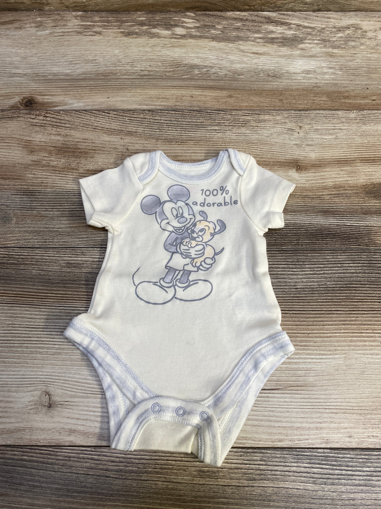Disney Baby Mickey Mouse Bodysuit Pale Yellow sz Newborn
