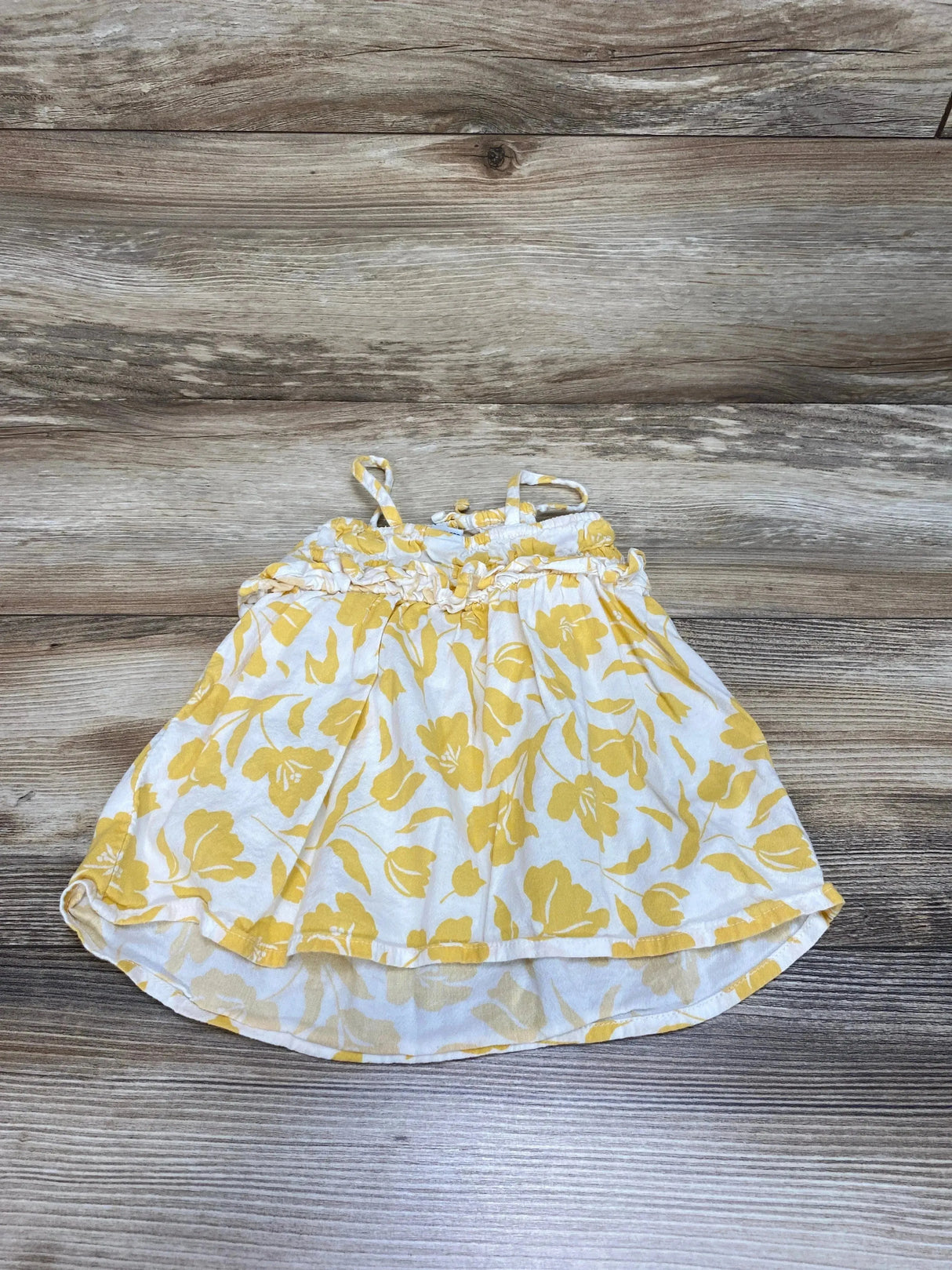 Old Navy Sleeveless Floral Ruffle Dress Cream sz 6-12m - Me n Mommy To Be