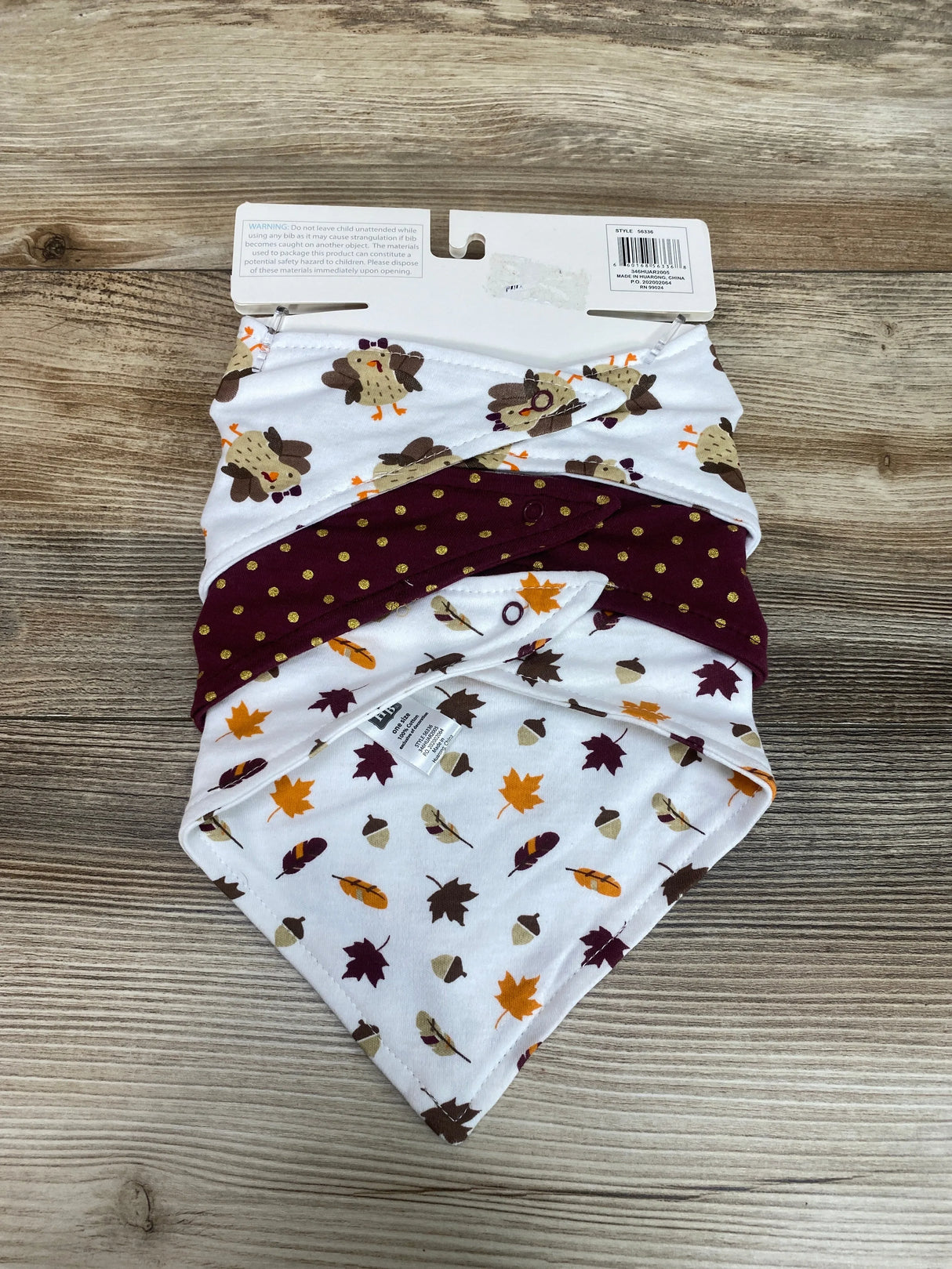 NEW Hudson Baby 5pc Turkey Bibs & Headbands One Size - Me n Mommy To Be