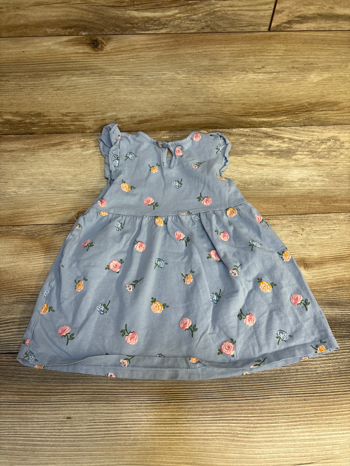 H&M Floral Sleeveless Dress Light Blue sz 12m