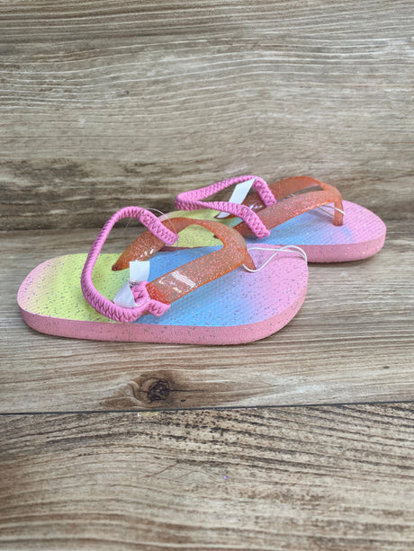 NEW Children's Place Ombre Pink Glitter Flip Flops sz 6-7c - Me n Mommy To Be