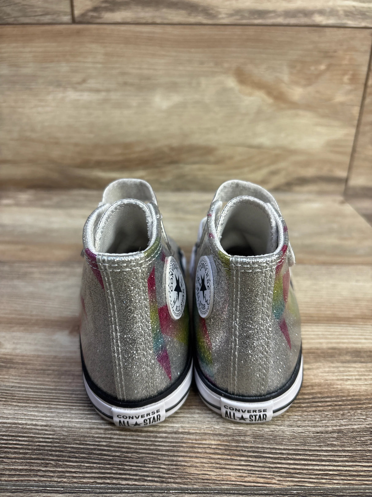 Converse Chuck Taylor All Star Easy-On Prism High Top Glitter Sneakers Grey sz 9c