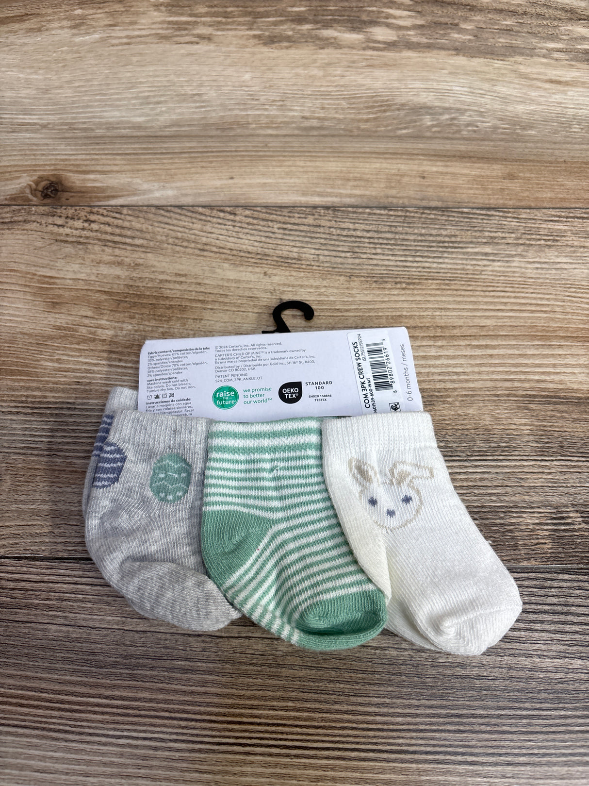 NEW Child of Mine 3pk Socks sz 0-6m