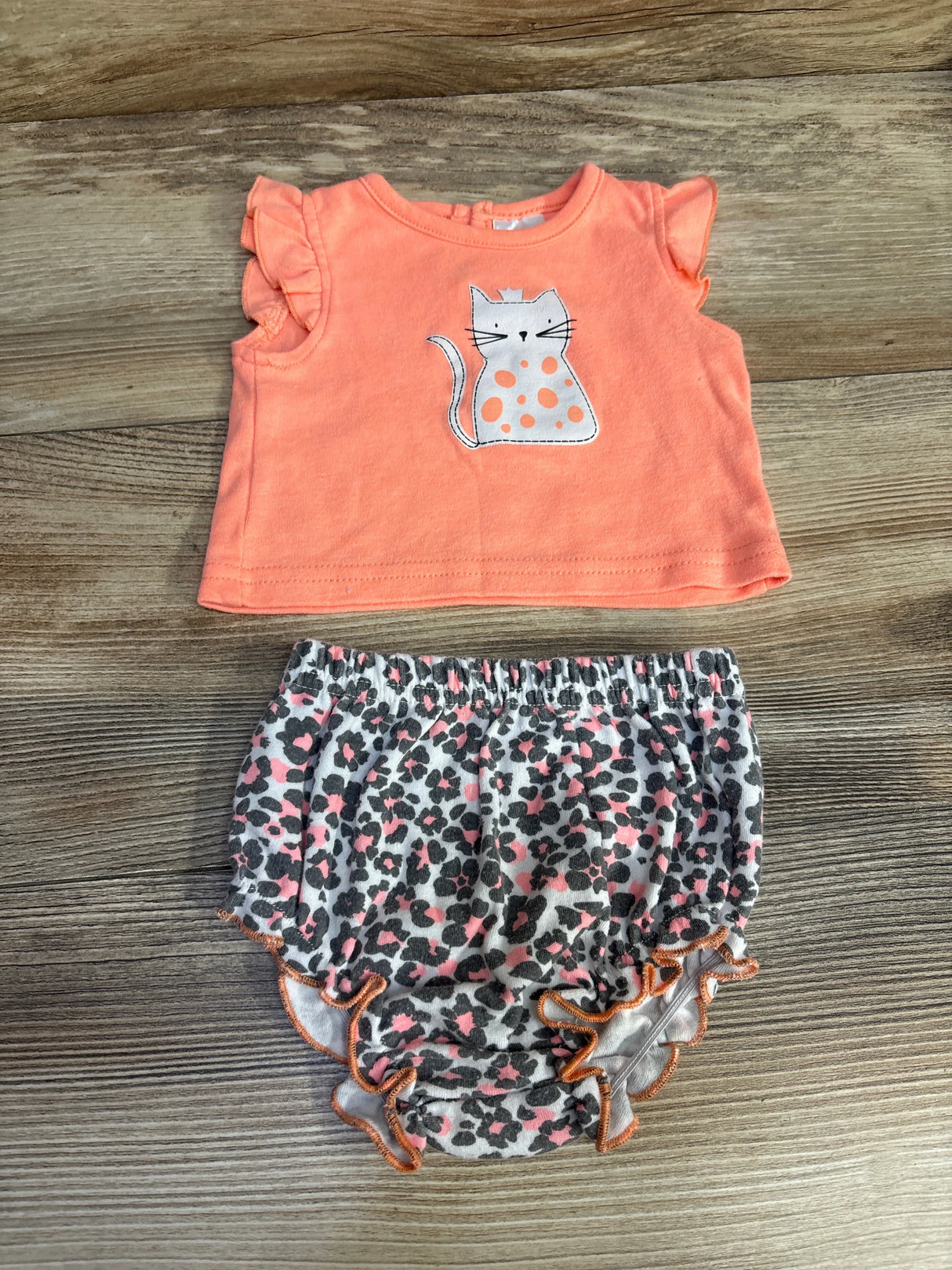 CJP Baby 2pc Cat Shirt & Bottoms Pink sz 0-3m - Me n Mommy To Be
