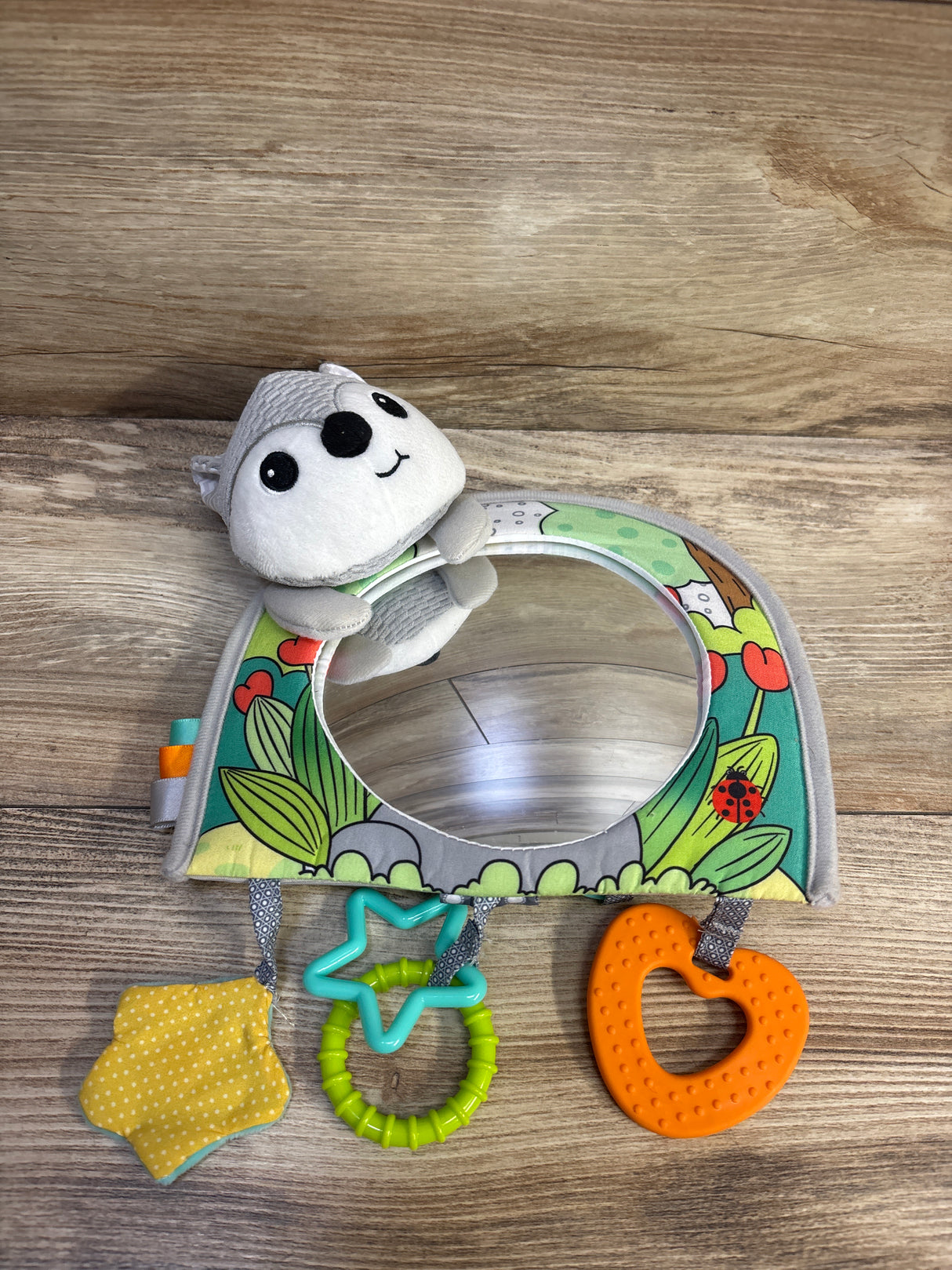 Koty Kick and Play Car Seat Toy with Mirror, Teether, & Crinkle Paper