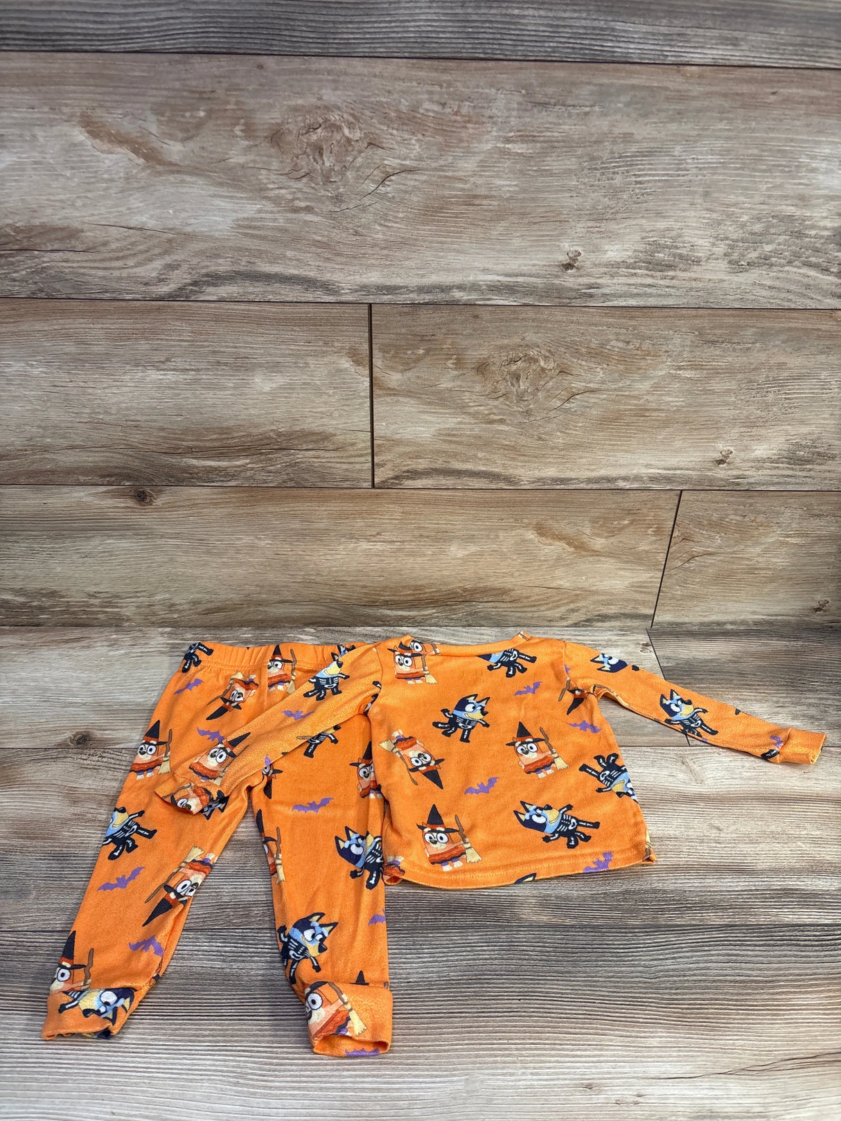 Bluey 2pc Halloween Pajama Set Orange sz 2T