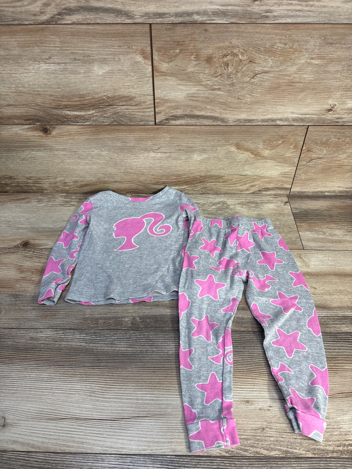 Barbie 2pc Pajama Set Grey sz 3T