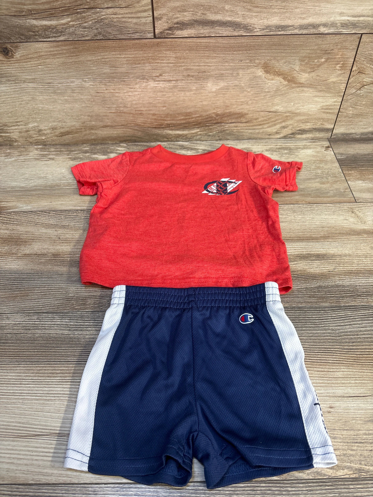 Champion 2pc Shirt & Shorts Set Red sz 9-12m