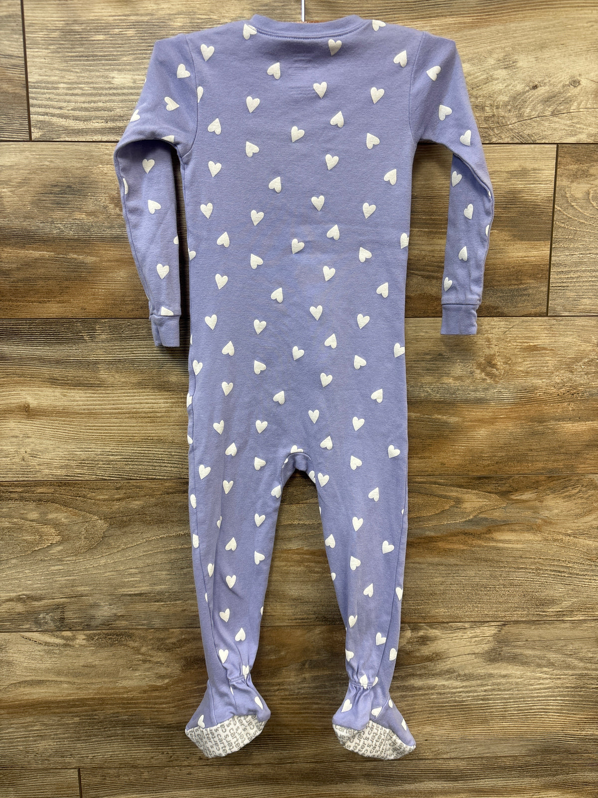 Carter's Heart Print Lemon Sleeper Purple sz 3T