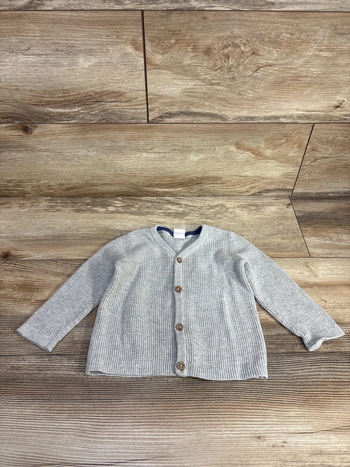 H&M Knitted Button Front Cardigan Grey sz 12m