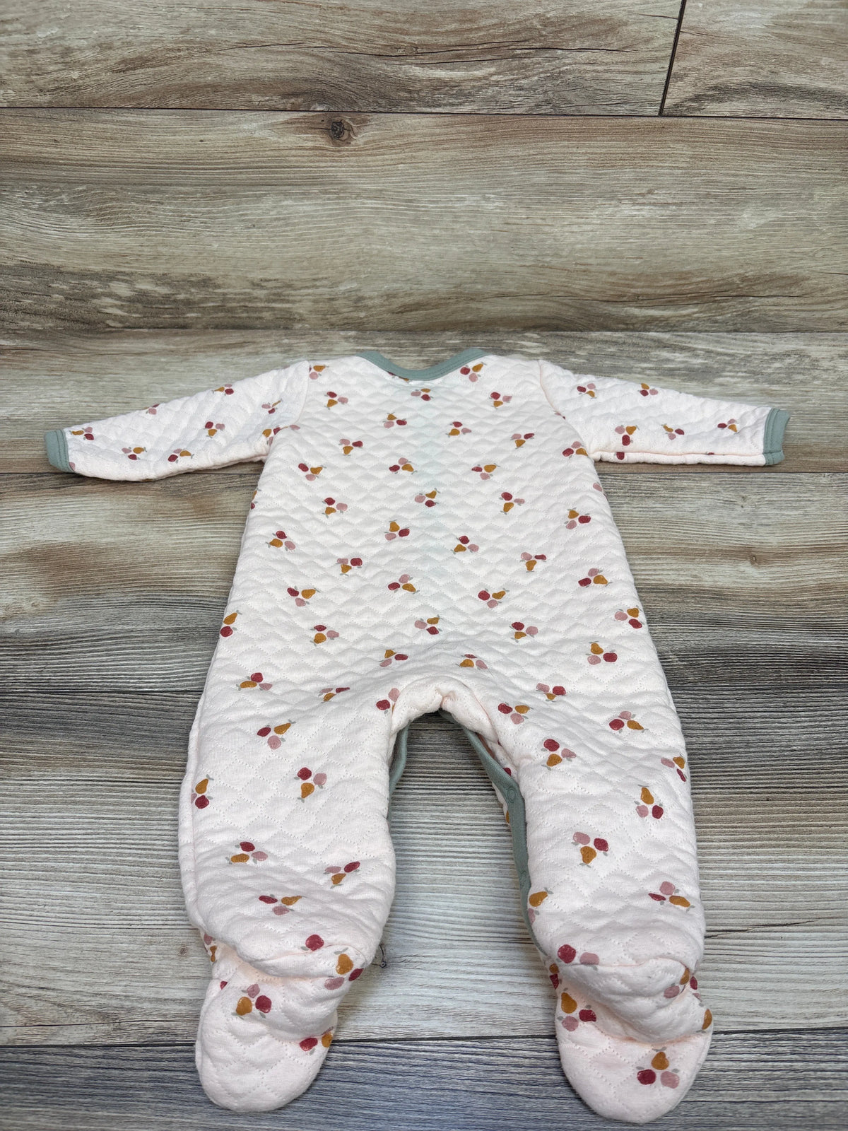 Baby Views Quilted Footed Coverall Beige sz 6-9m