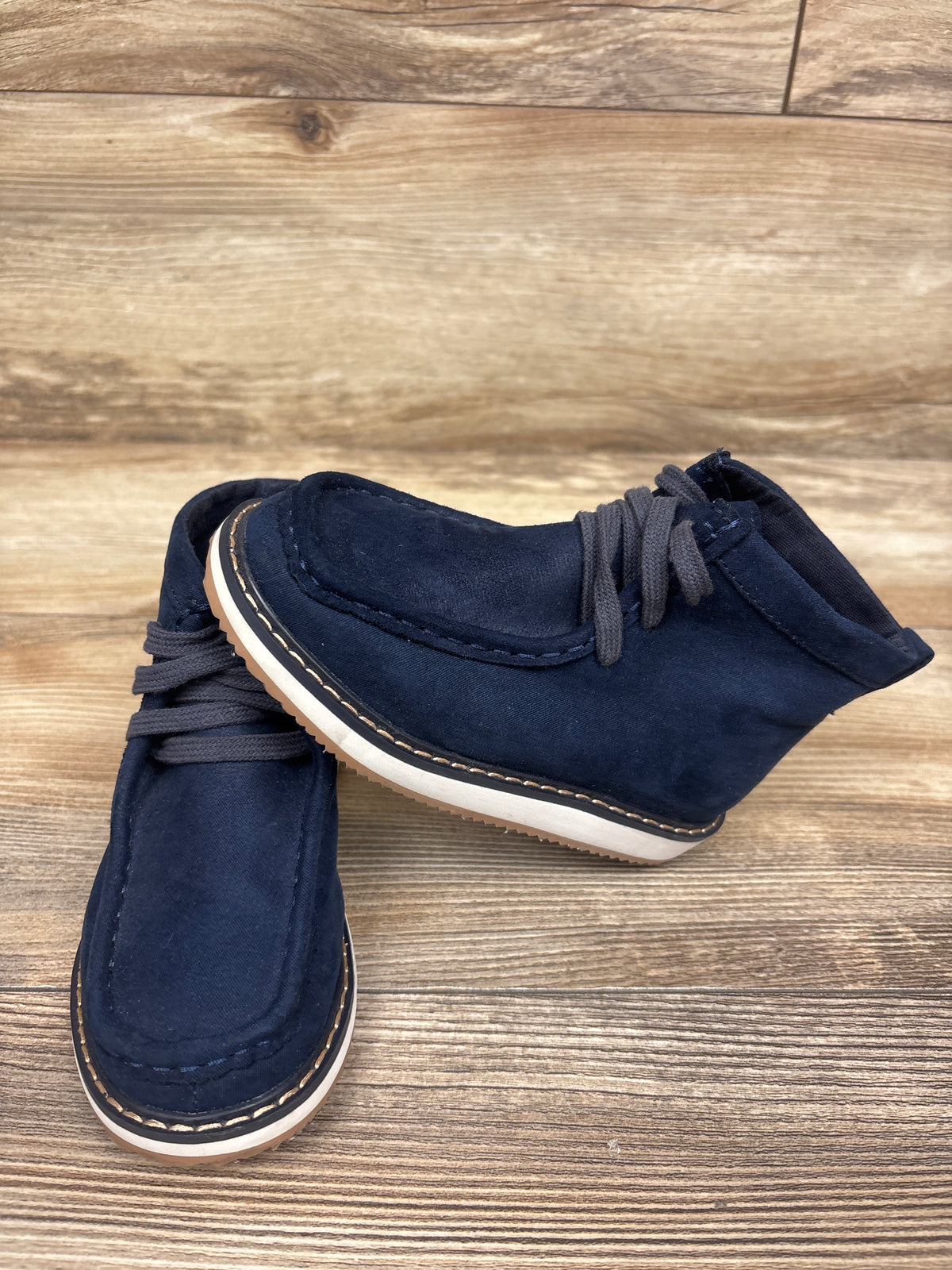 Baby Gap Faux-Suede Moc Toe Chukka Boots Navy sz 9c