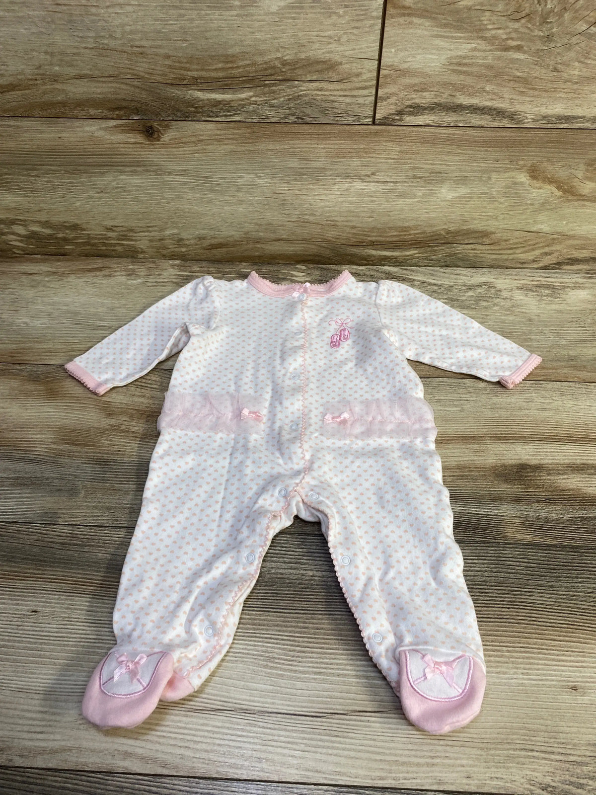 Little Me Ballerina Sleeper White sz 6m