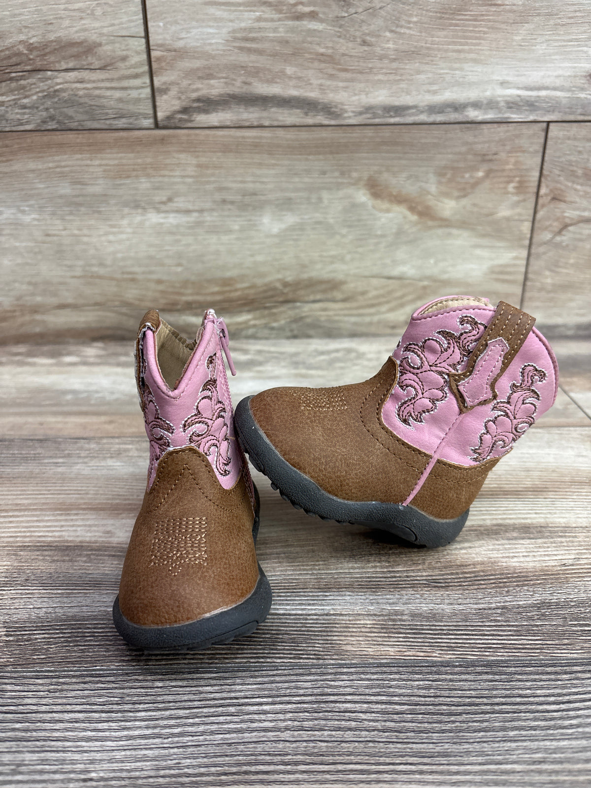 Roper Infants Blaze Pink Western Stitch Cowgirl Boots sz 3c