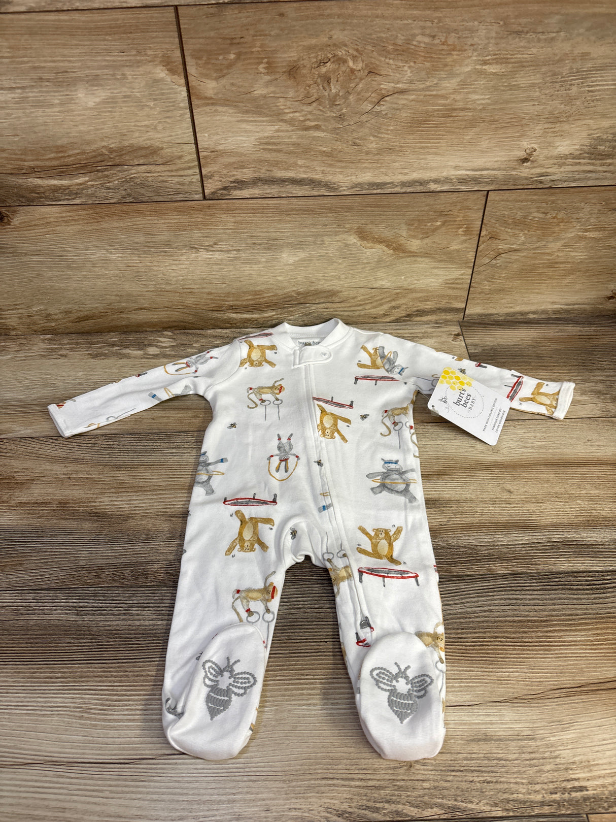 NEW Burt's Bees Baby Sleeper White sz 0-3m