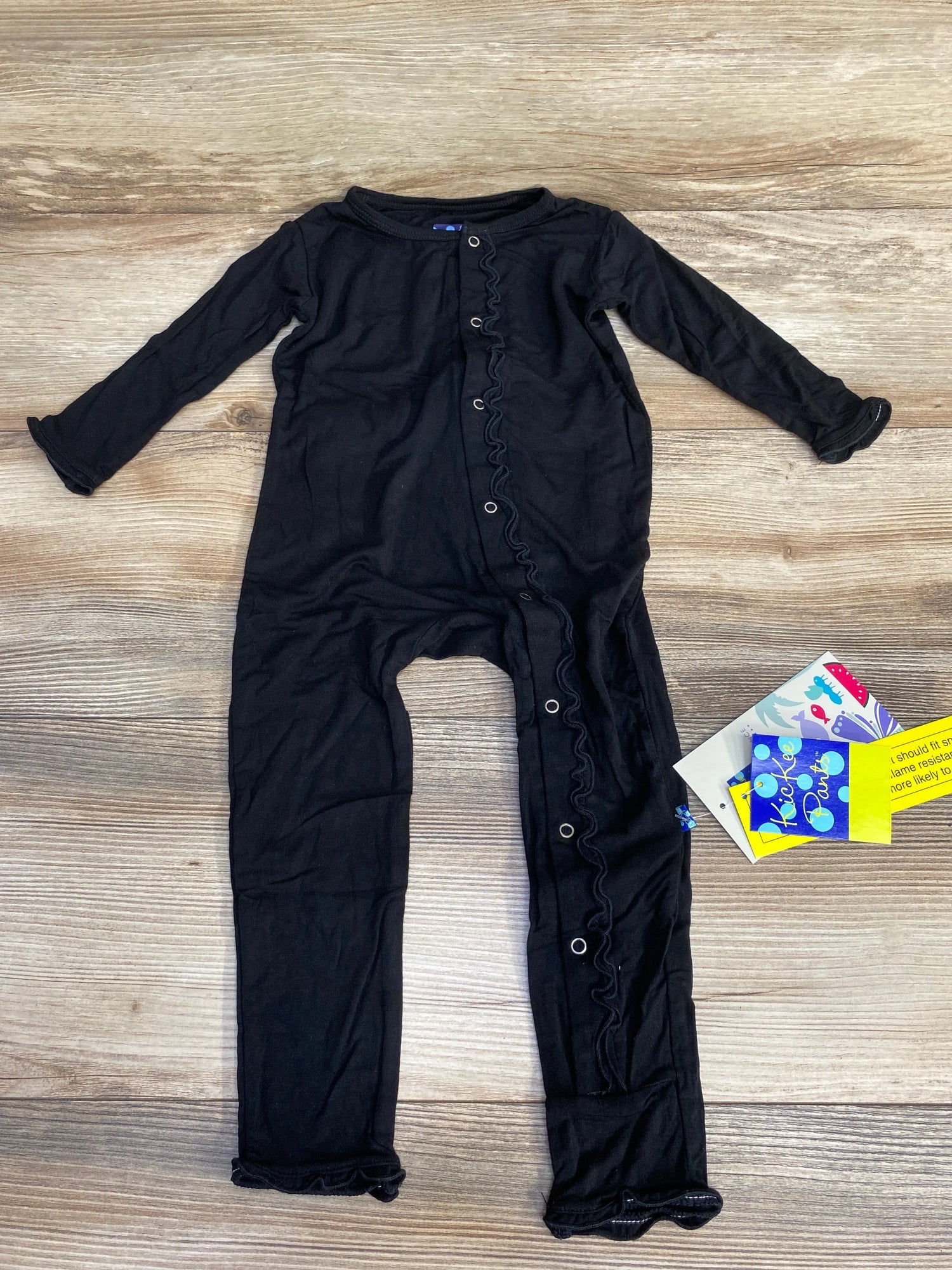 NEW KicKee Pants Muffin Ruffle Coverall Midnight sz 18-24m - Me n Mommy To Be