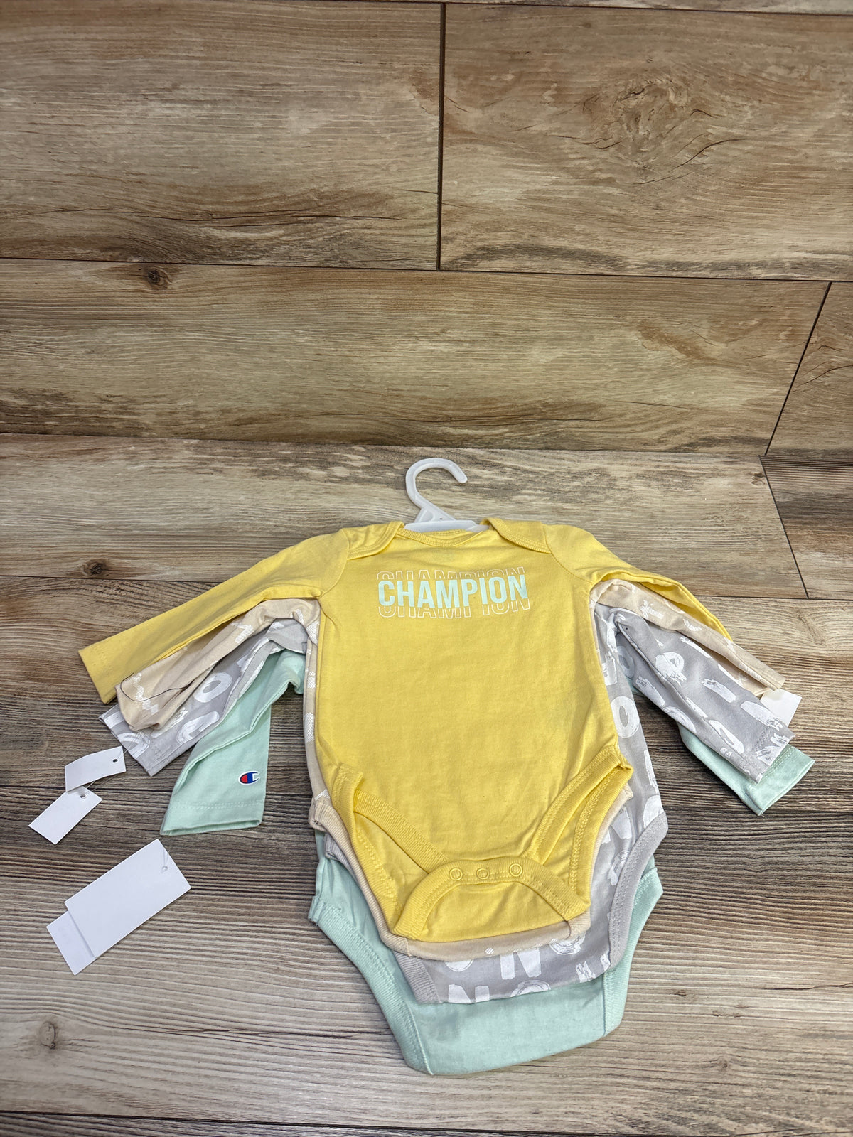 NEW Champion 4pk Bodysuits Green sz 6m