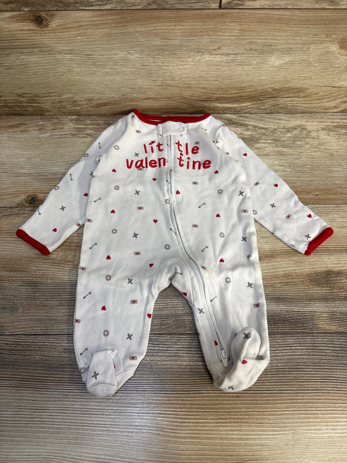 Just One You Little Valentine Sleeper White sz 3m