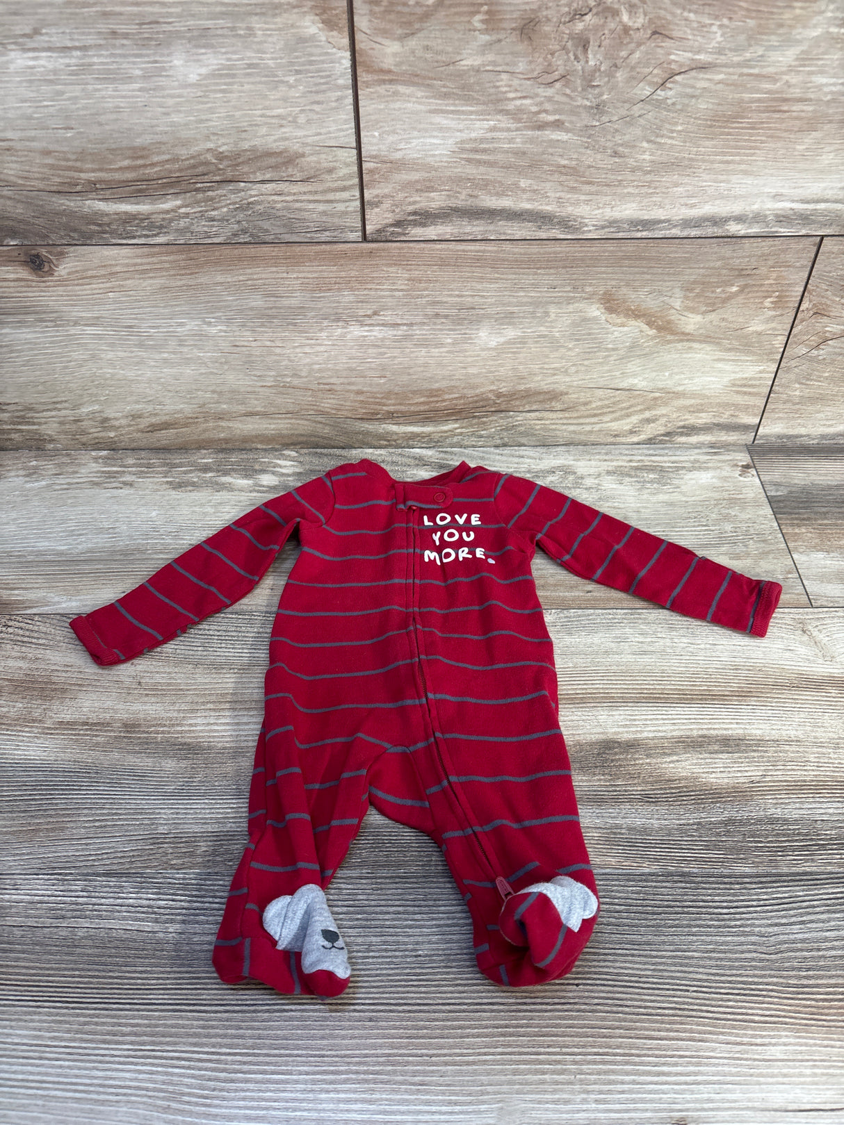 Just One You Love You More Sleeper Red sz Newborn