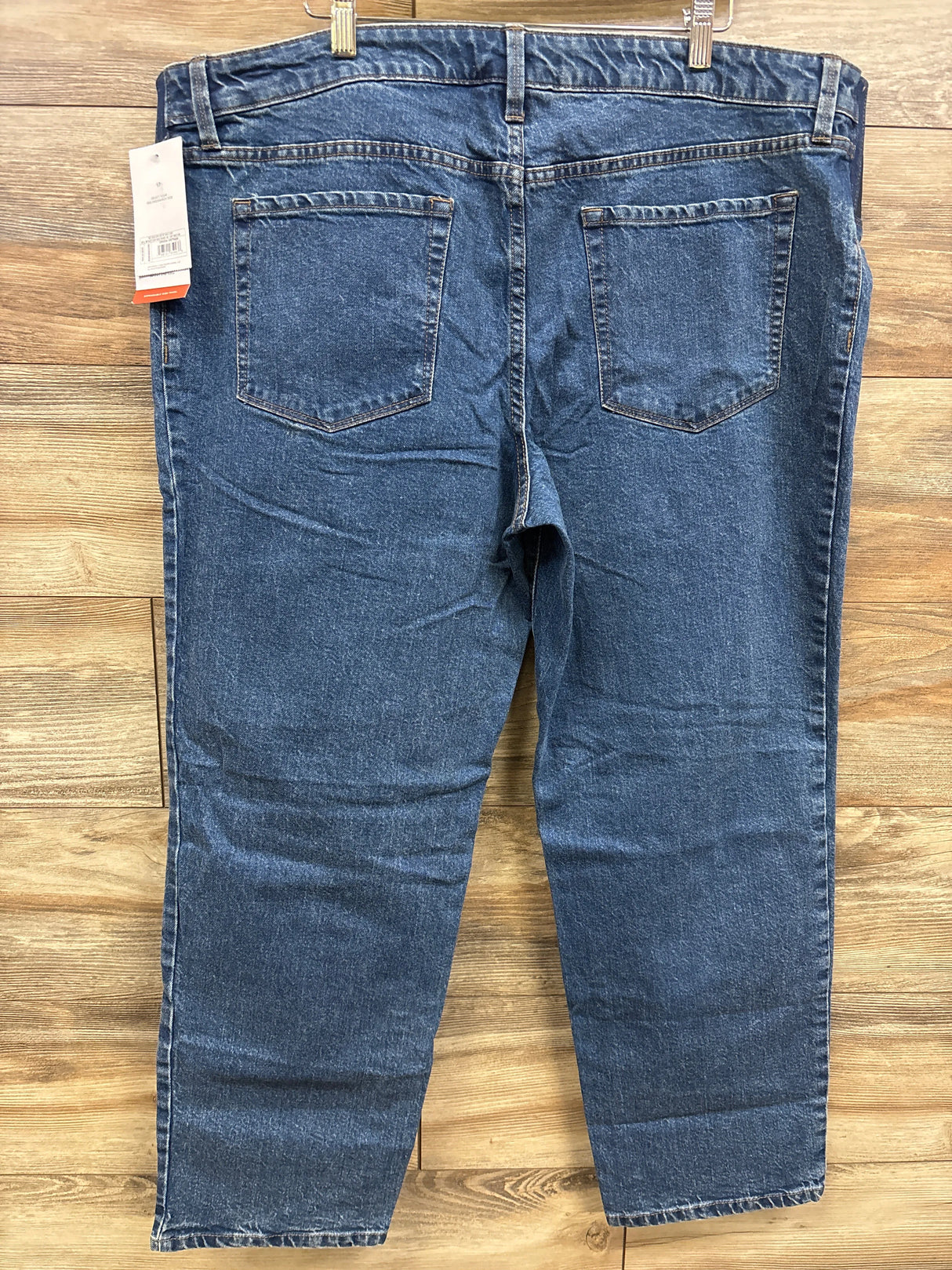 NEW Isabel Maternity Under Belly 90's Straight Maternity Jeans Blue sz 17/XXL