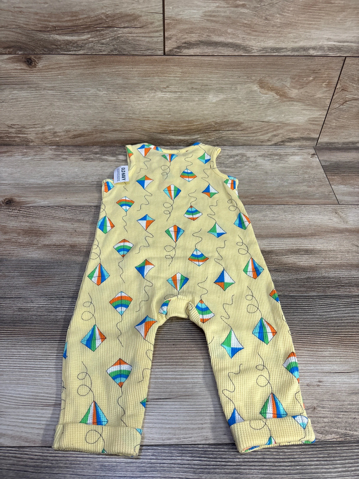 NEW Old Navy Sleeveless Waffle-Knit Henley Jumpsuit Yellow sz 6-12m
