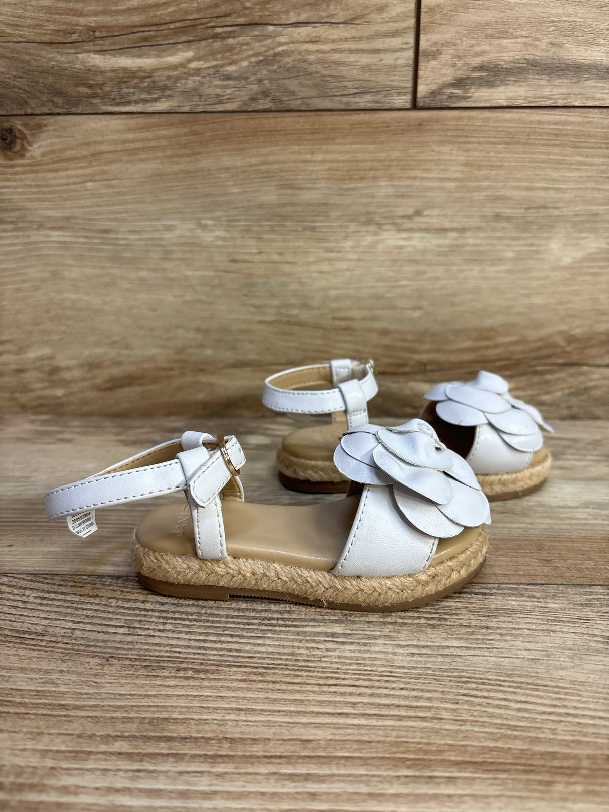 Janie & Jack Flower Espadrille Sandals White sz 5c - Me n Mommy To Be