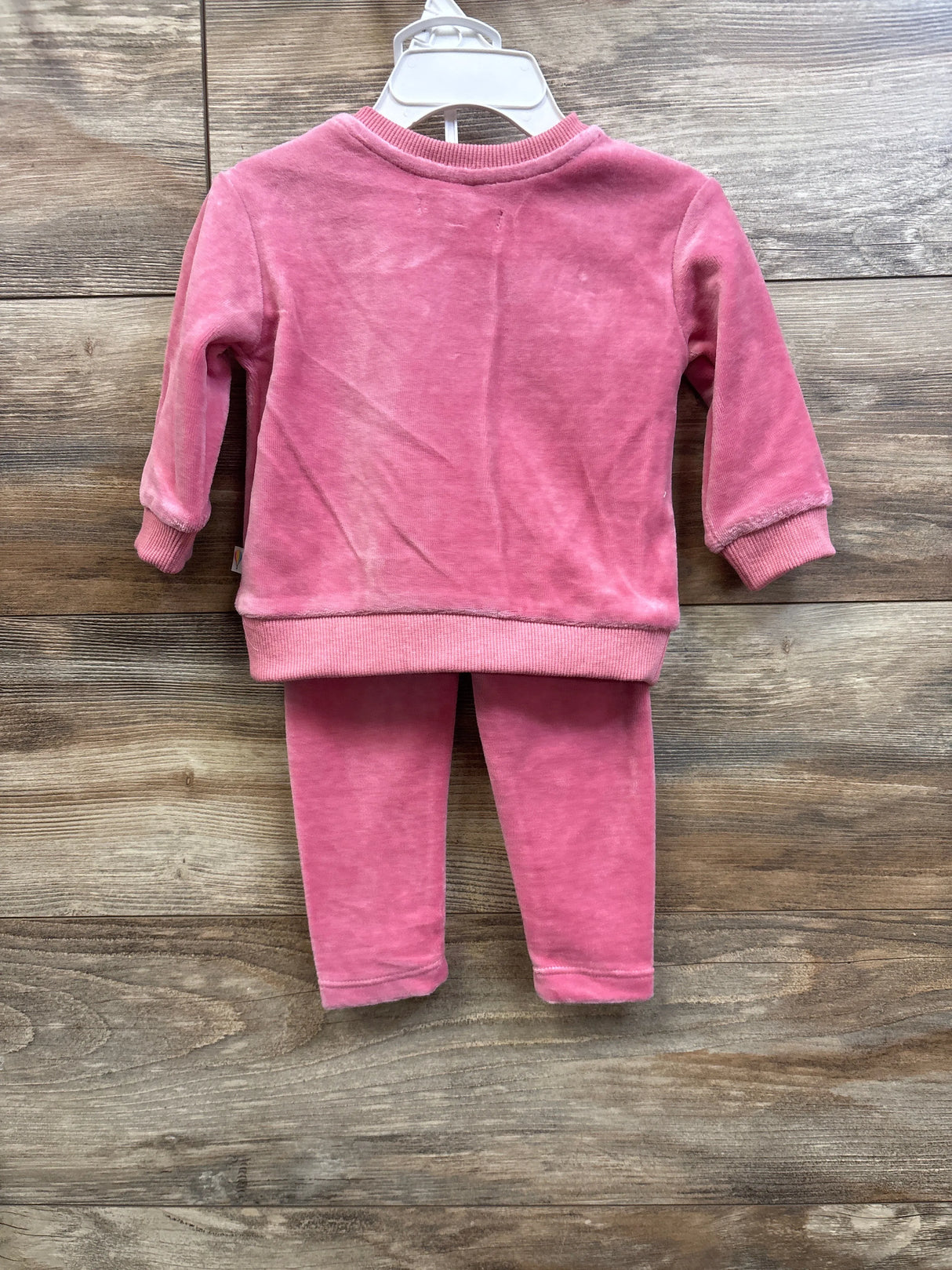 NEW Adventurewear 360 2pc Velvet Pullover Sweatshirt & Joggers Set Pink sz 12m