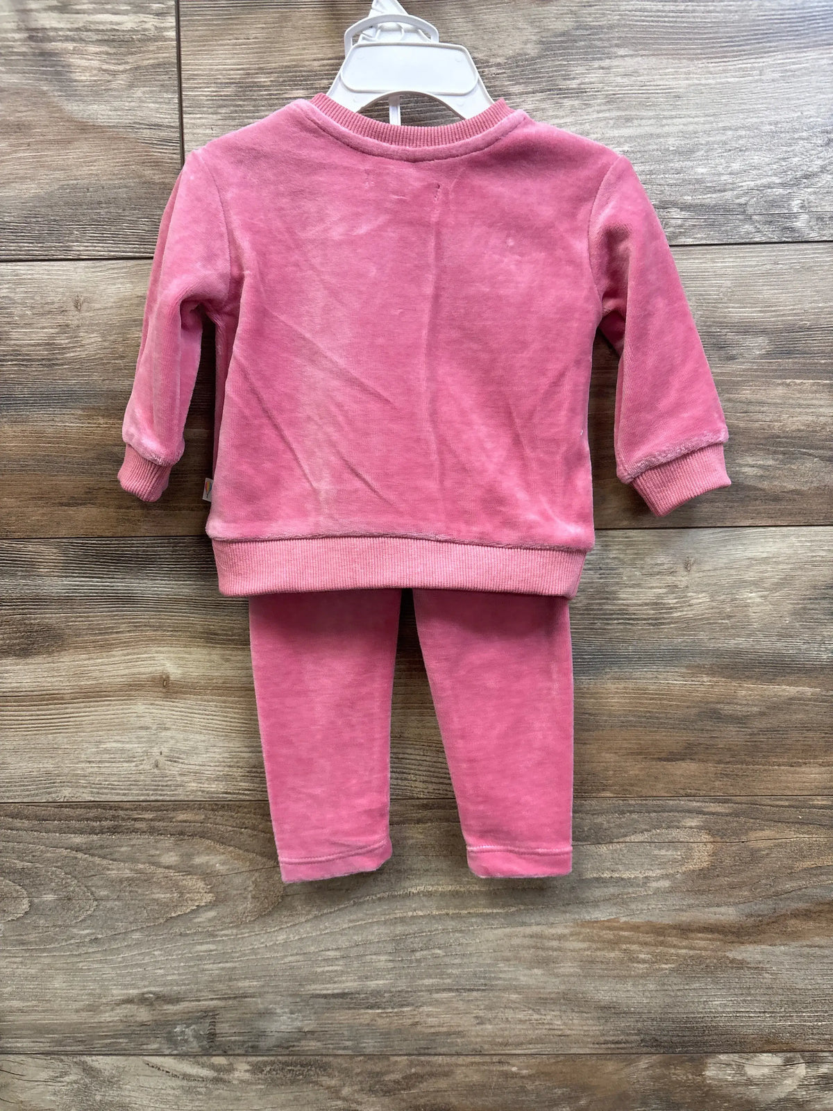 NEW Adventurewear 360 2pc Velvet Pullover Sweatshirt & Joggers Set Pink sz 12m