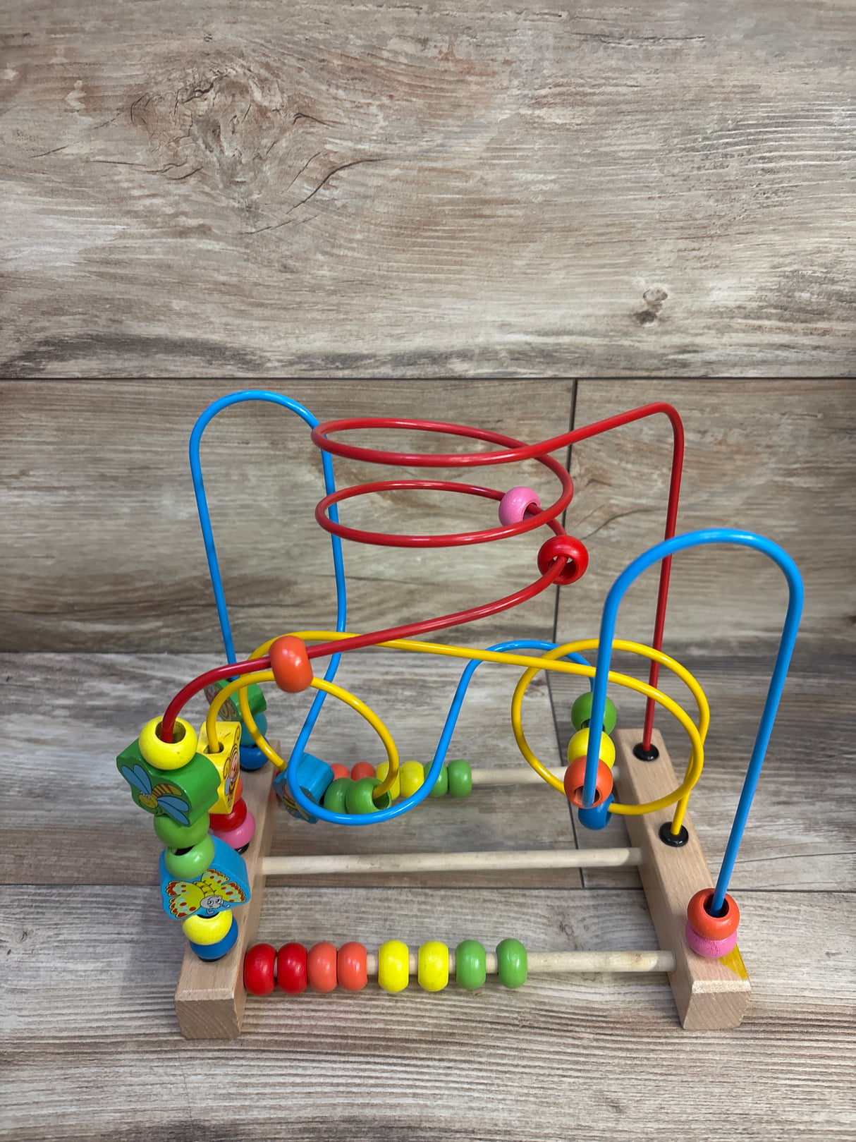 Joqutoys Bead Wooden Maze Colorful Roller Coaster Circle