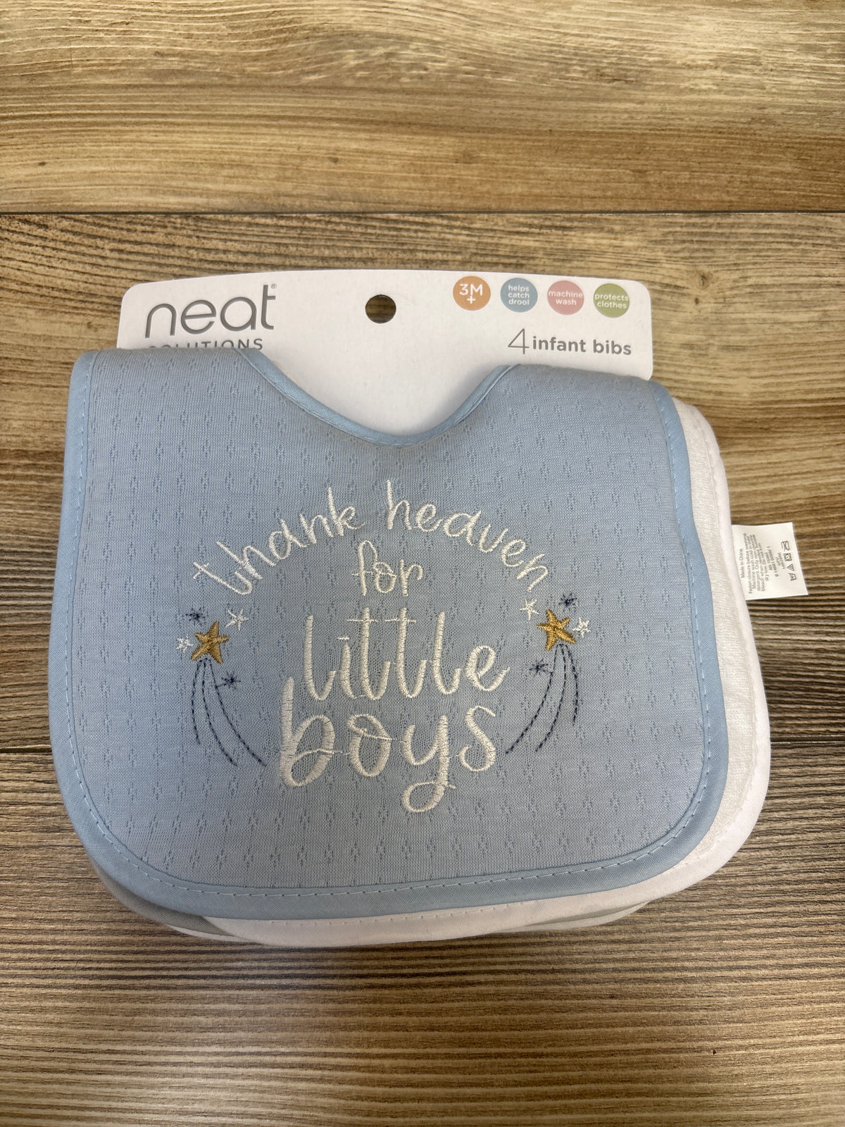 NEW Neat Solutions 4pk Infant Bibs 3m+