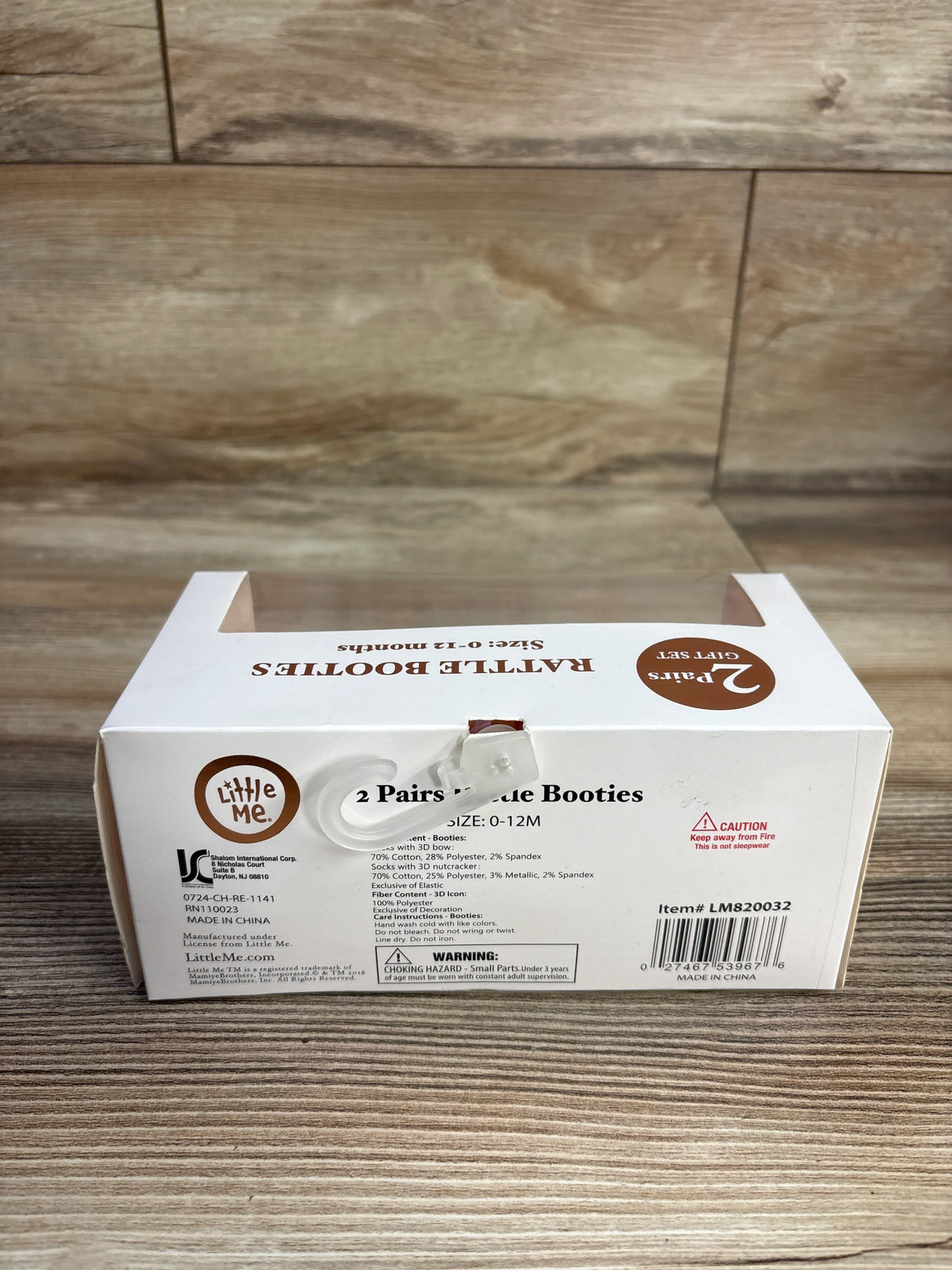 NEW Little Me Rattle Booties 2pk Pink sz 0-12m