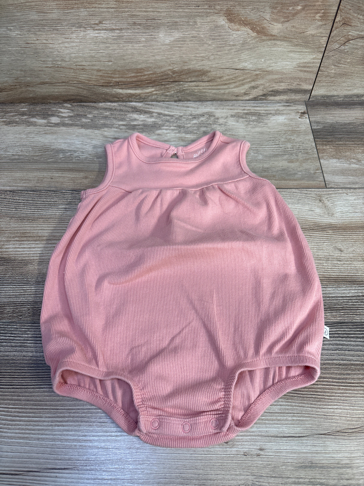 Little Planet Organic Ribbed Shortie Romper Pink sz 18m