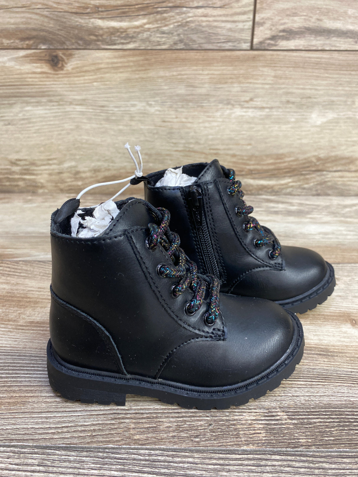 NEW Old Navy Lace-Up Combat Boots Black sz 6c