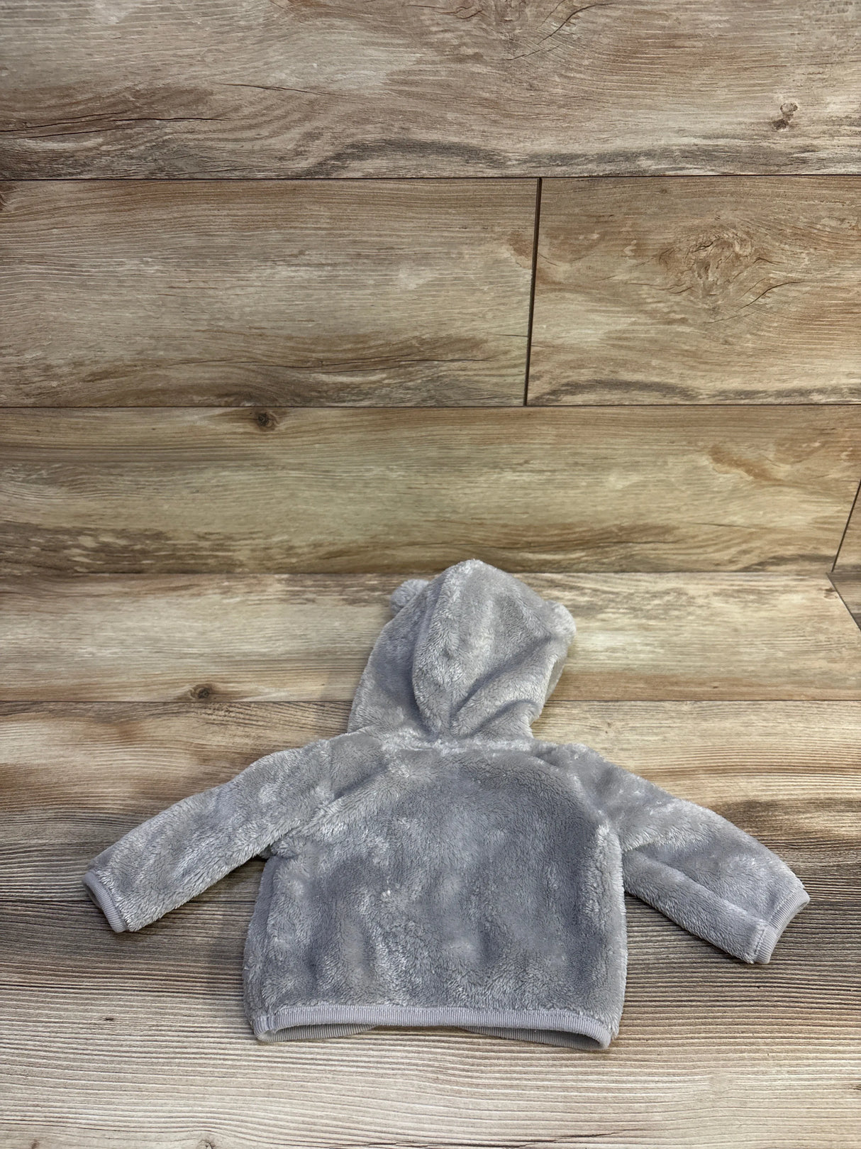 Cat & Jack Faux Fur Full-Zip Jacket Grey sz Newborn