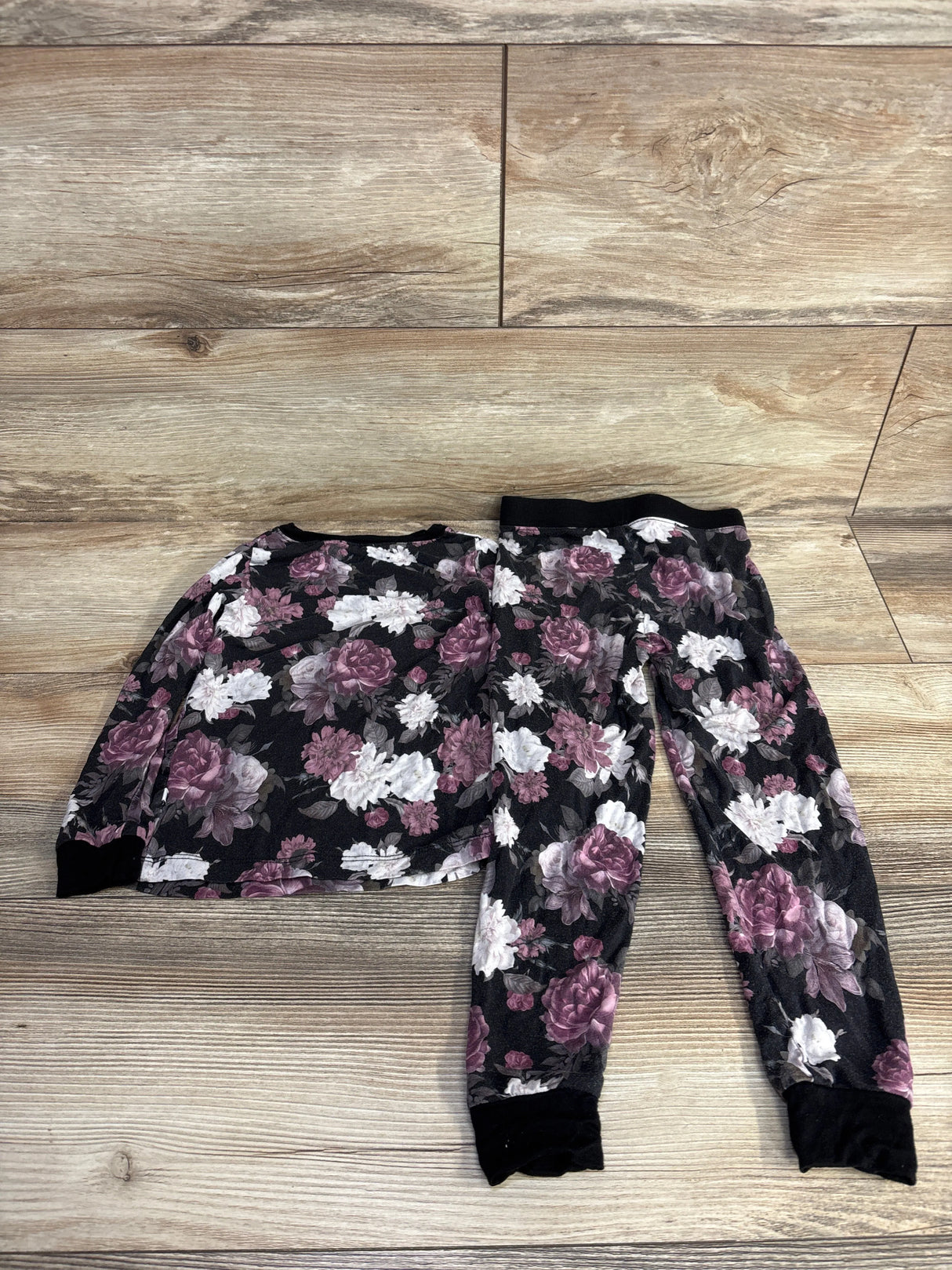 Khlobe 2pc Bamboo Pajama Set in Midnight Peony sz 3T