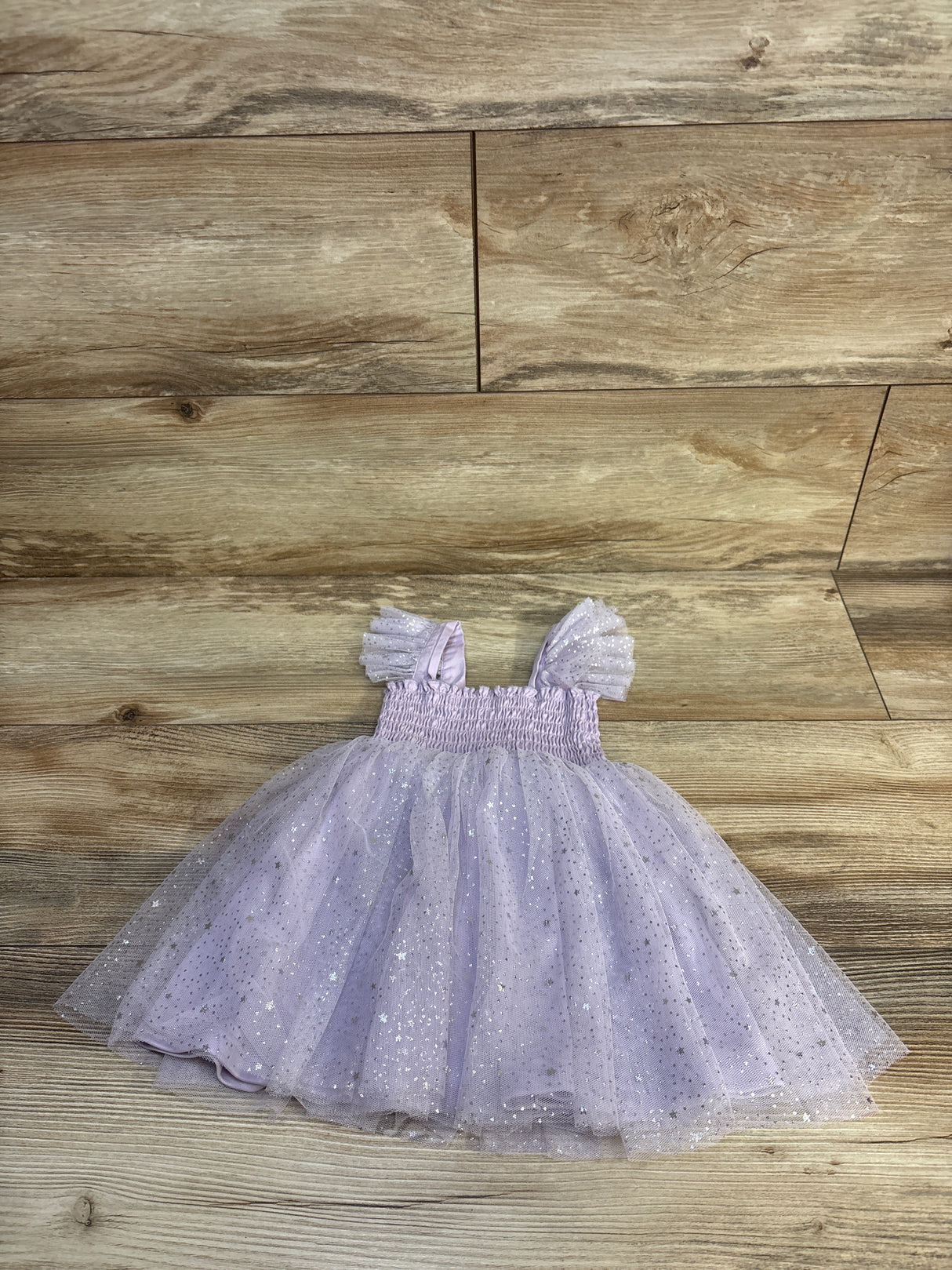 Audrey Camille Floral Stars Tulle Dress Lavender sz 12m