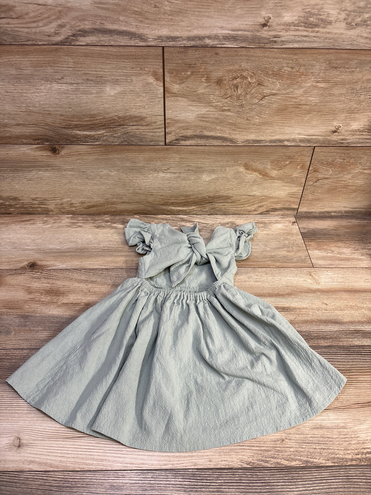 Flutter Sleeve Dress Green sz 2-3T