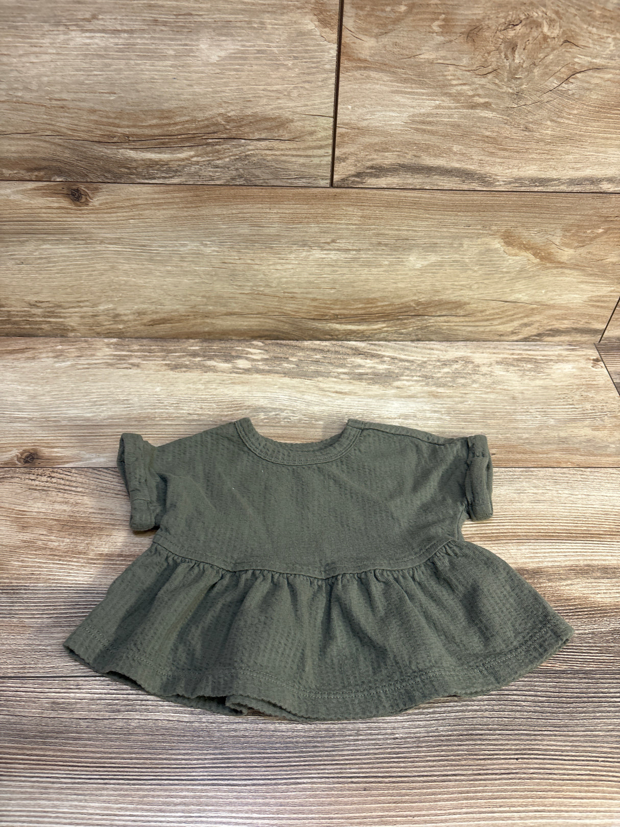 NWOT Cat & Jack Peplum Top Green sz 12m