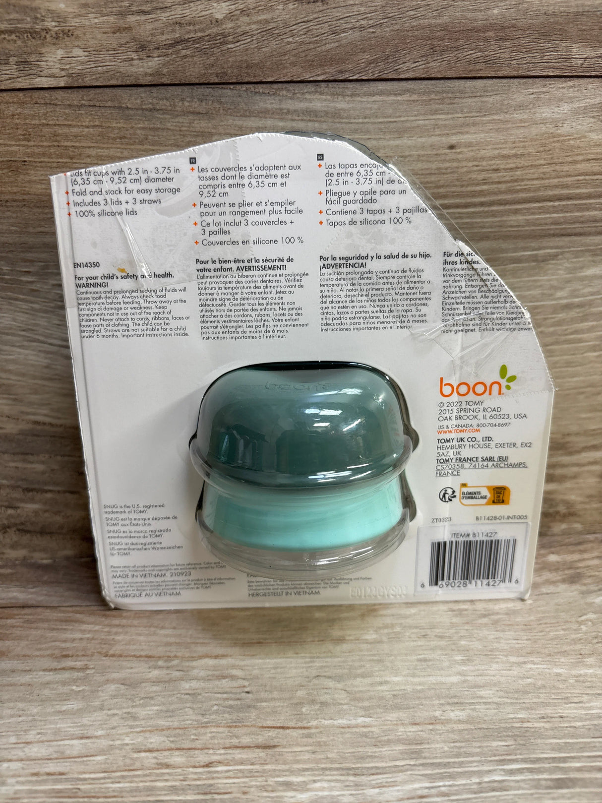 NEW Boon Snug Silicone Sippy Cup Lids & Straws 6pc Blue